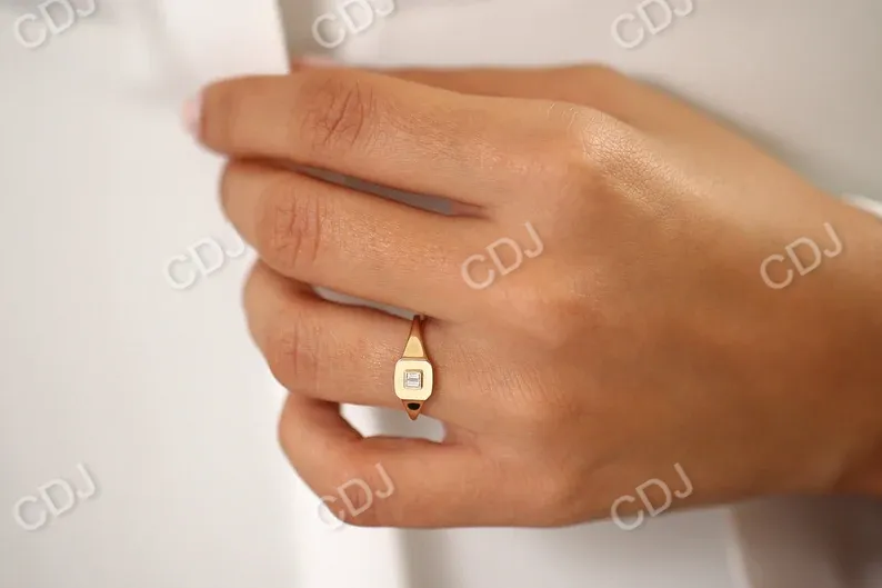 0.09CTW Classic Minimalist Baguette Lab Grown Diamond Ring