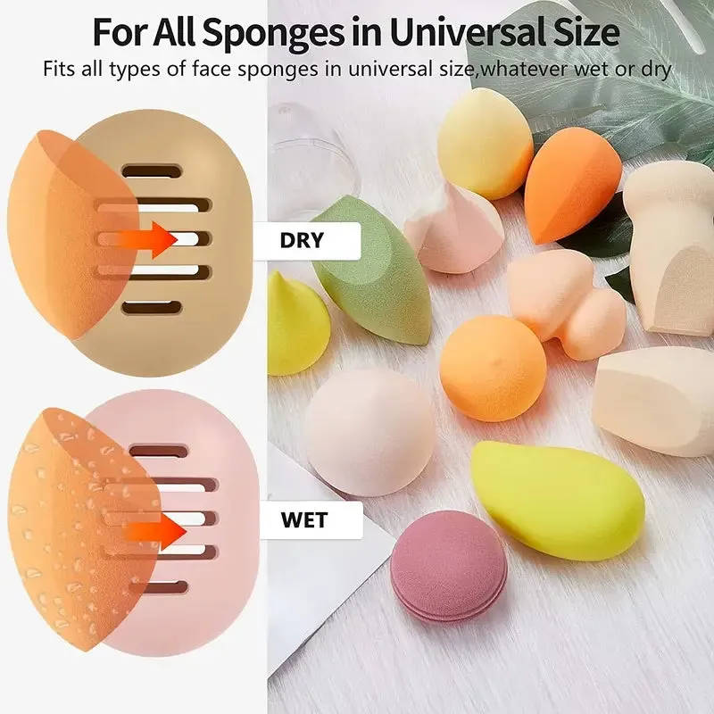 2-Pack: Silicone Makeup Sponge Holder Case