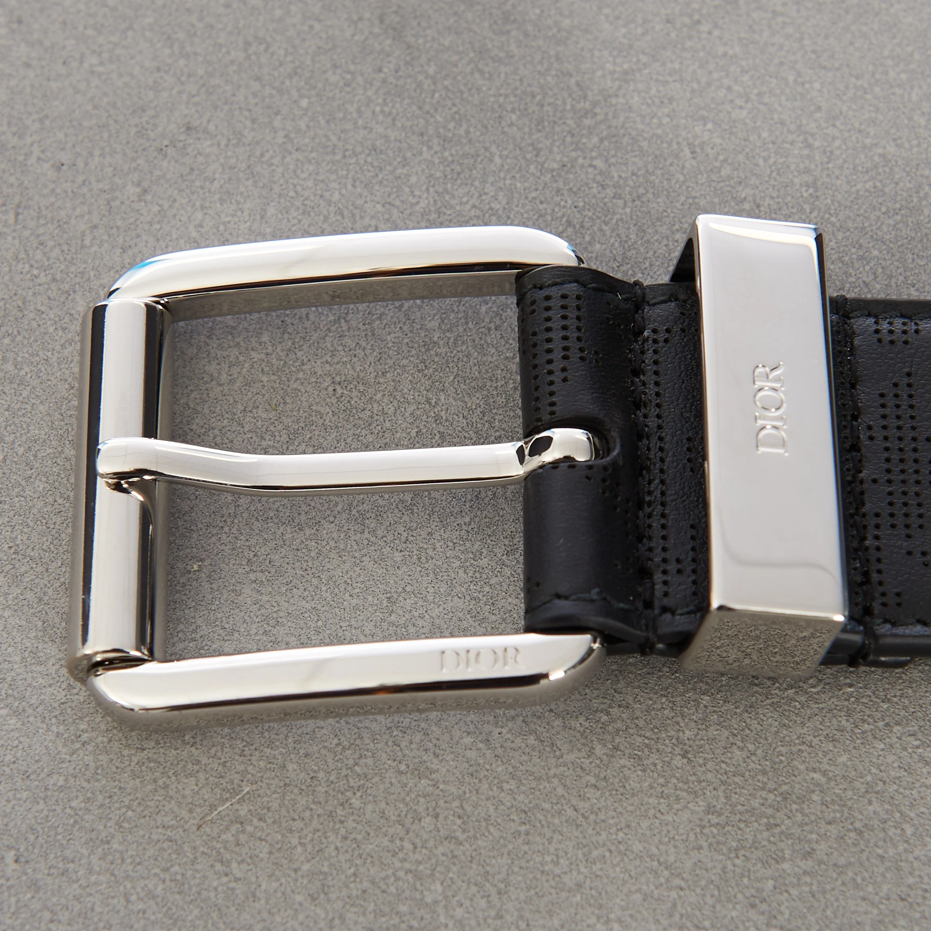 35MM Belt In Black Dior Oblique Galaxy Leather