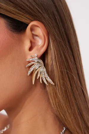 A Feather Moment Earrings  - Gold