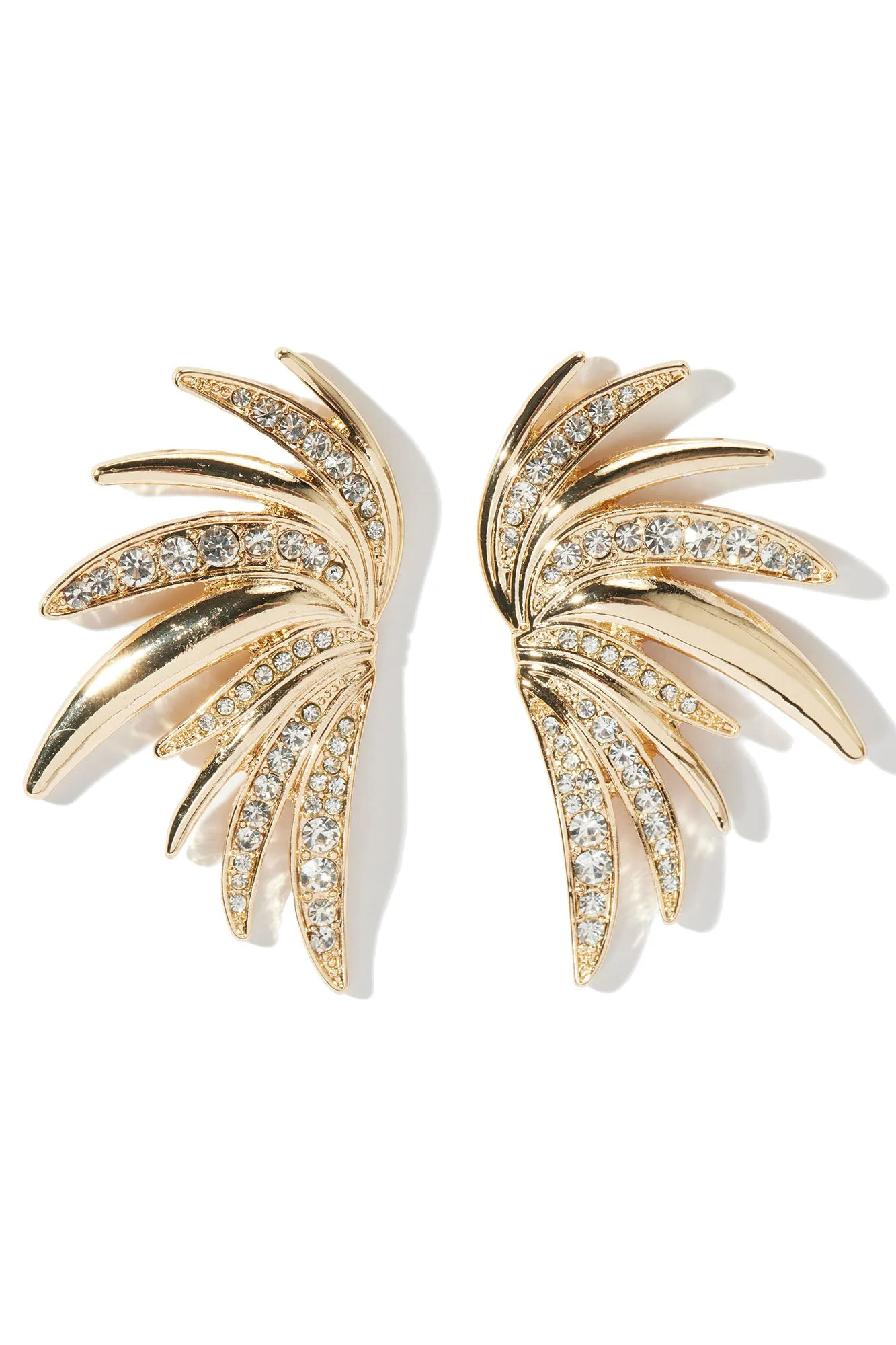 A Feather Moment Earrings  - Gold