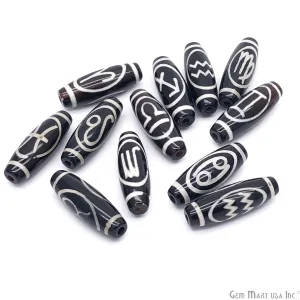 Agate DZI Beads Set of 12pc (Pick Your Color)