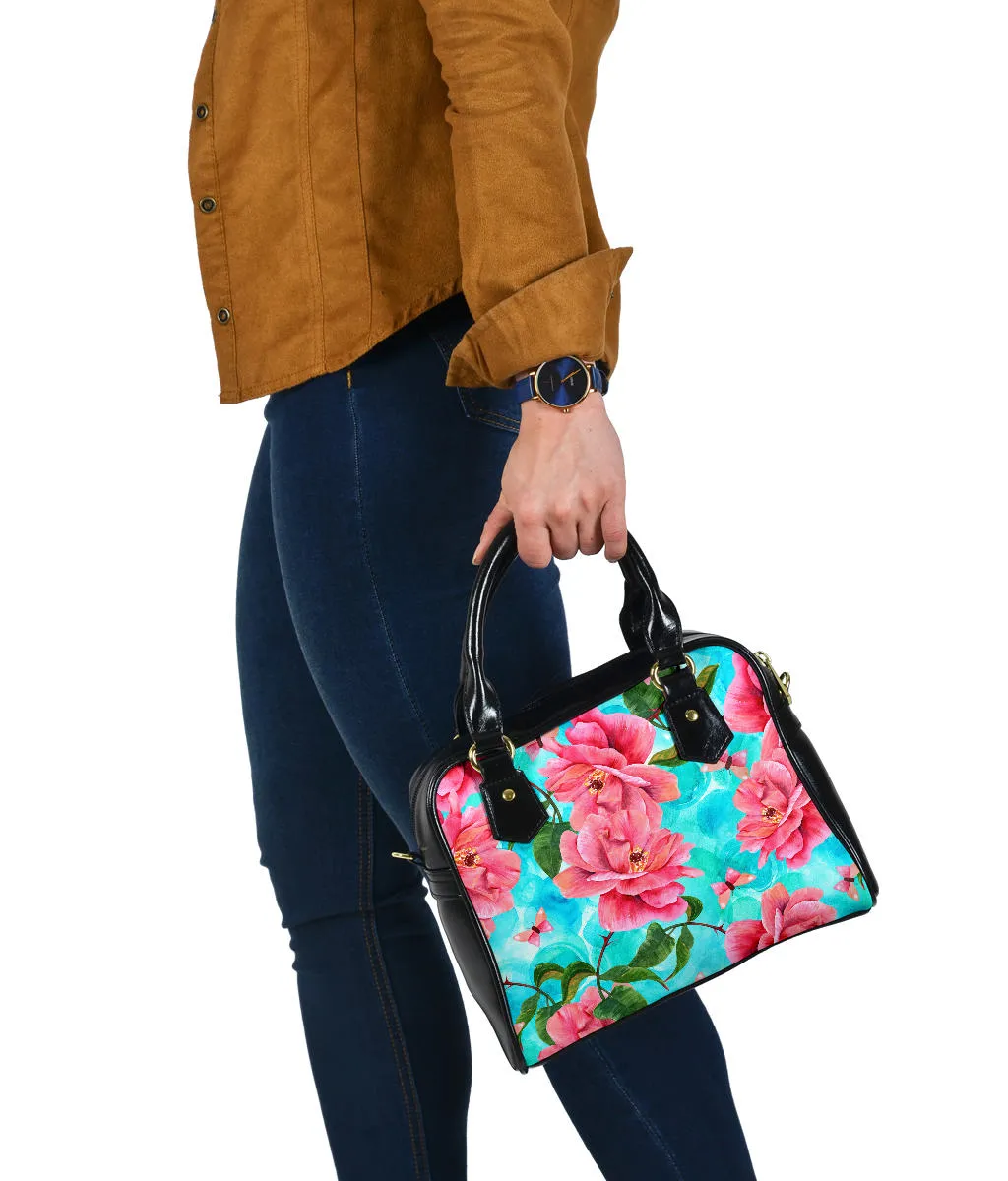 Aqua Rose Handbag