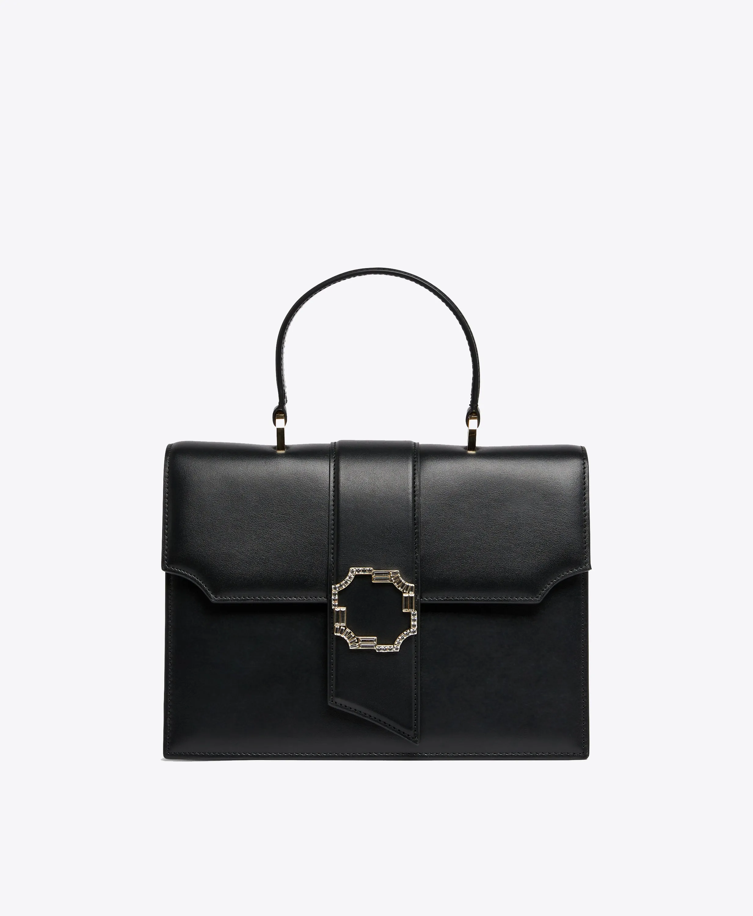 Audrey Black Leather Mini Handbag