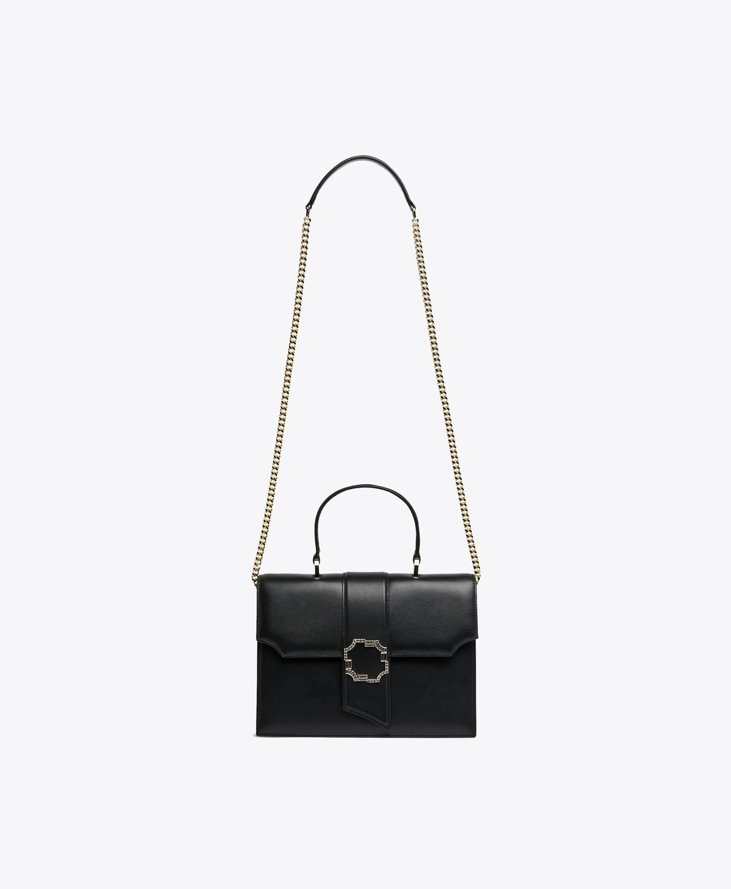 Audrey Black Leather Mini Handbag