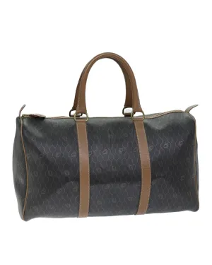 Authentic Black Honeycomb Canvas Boston Bag