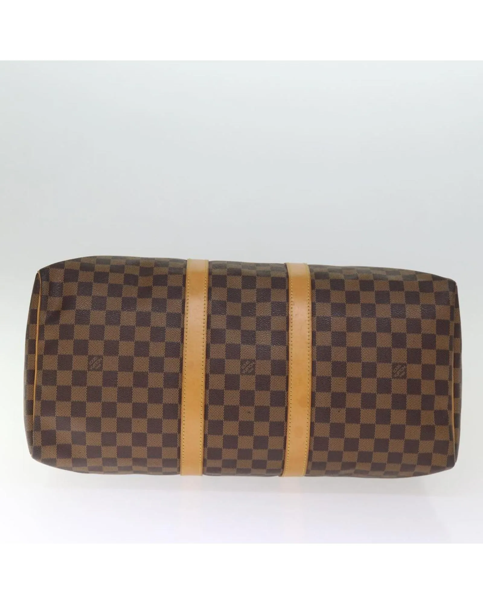 Authentic Damier Ebene Boston Bag with Accessories