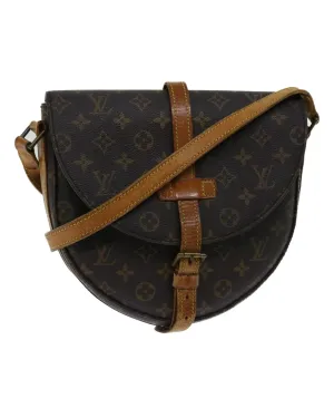 Authentic Monogram Shoulder Bag with Flap Closure and Adjustable Strap