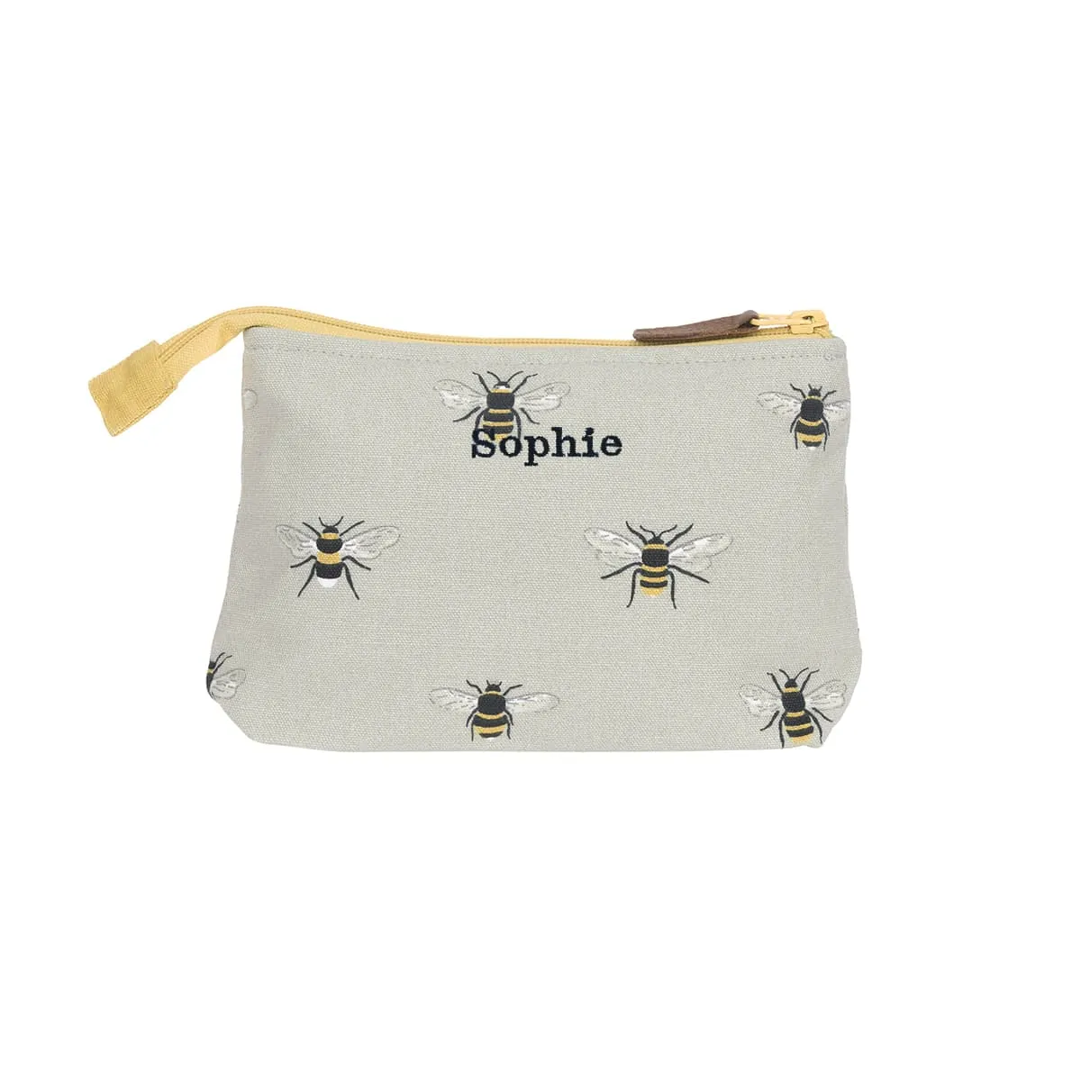 Bees Canvas Makeup Bag