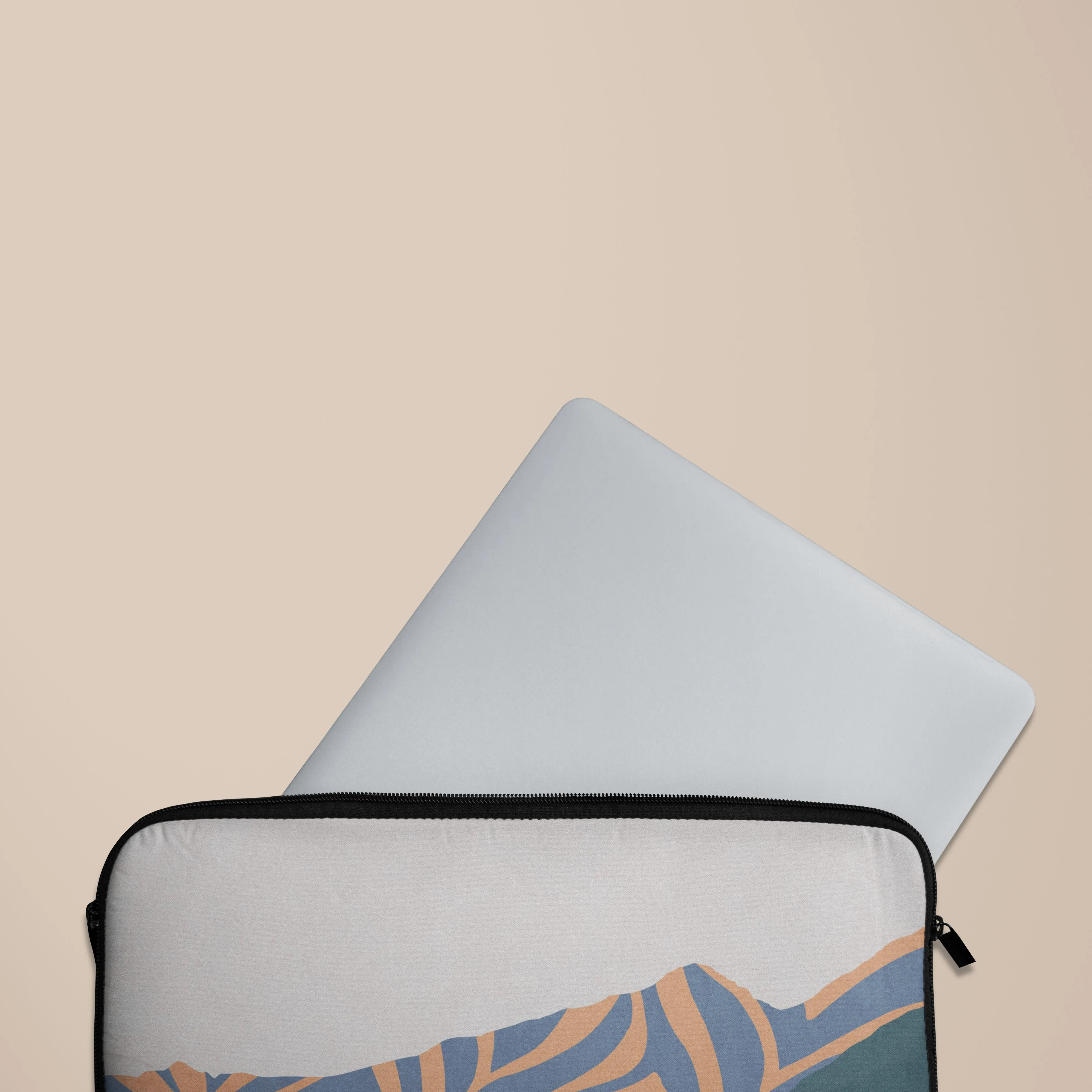 Beige Blissful Laptop Sleeve