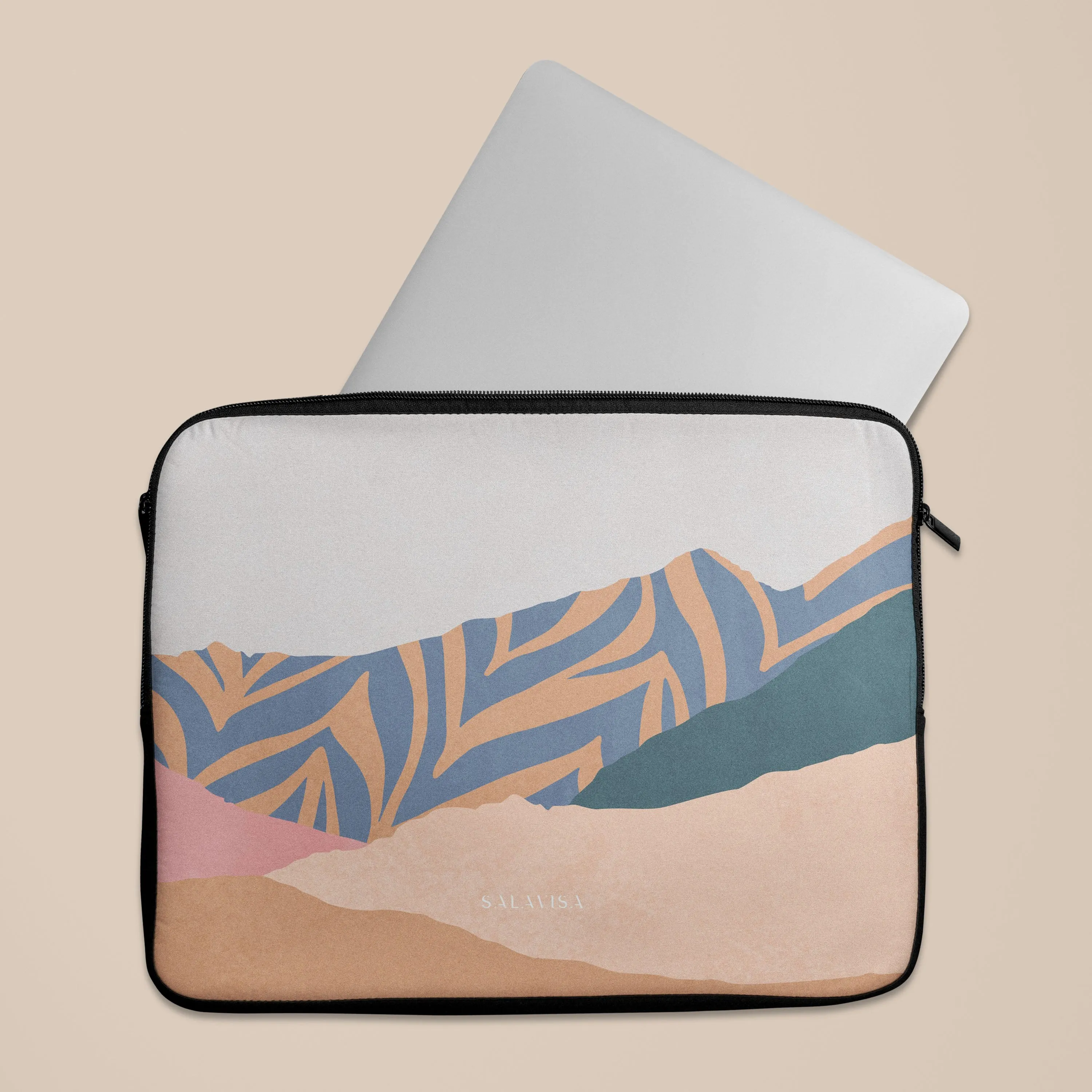 Beige Blissful Laptop Sleeve