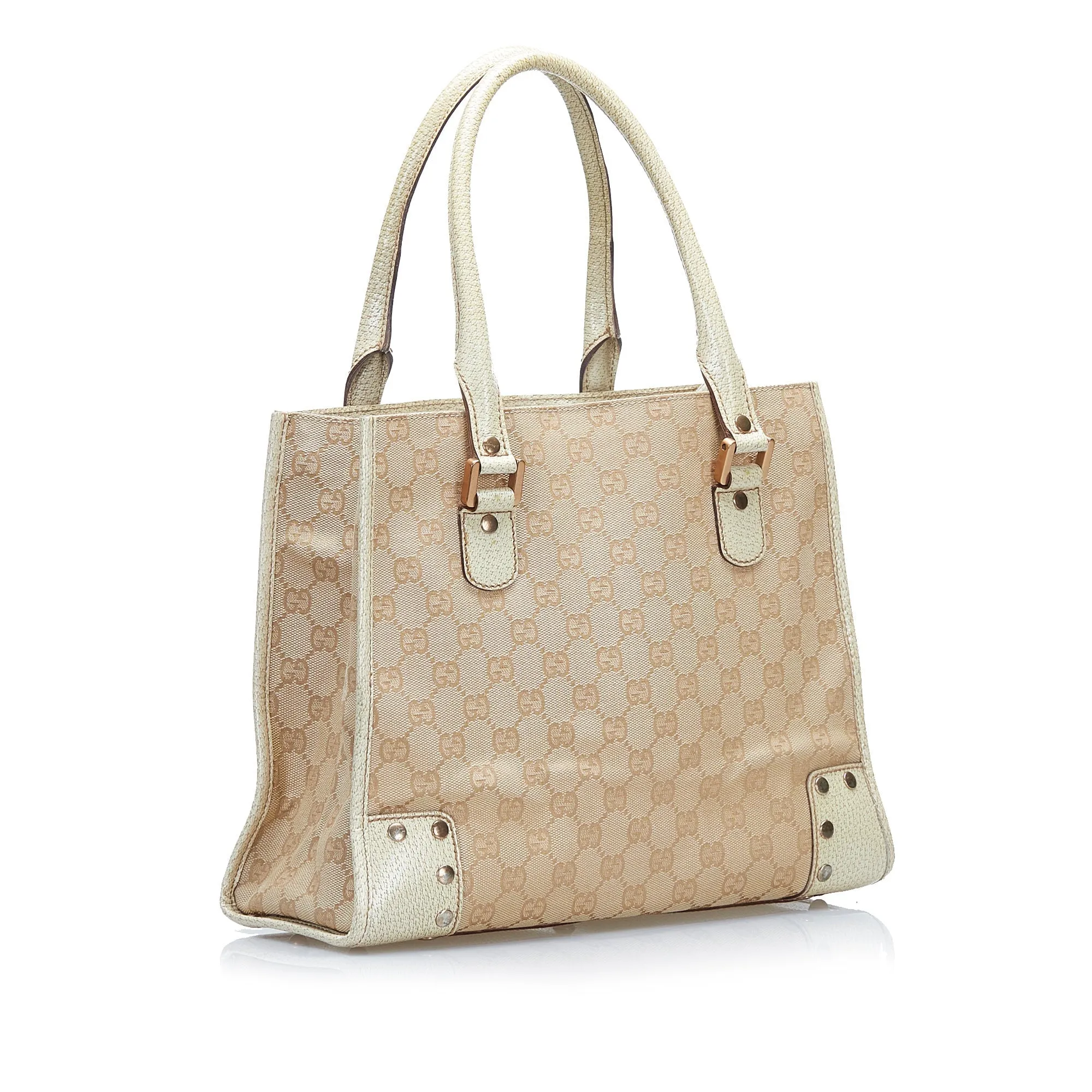 Beige Gucci GG Canvas Tote Bag