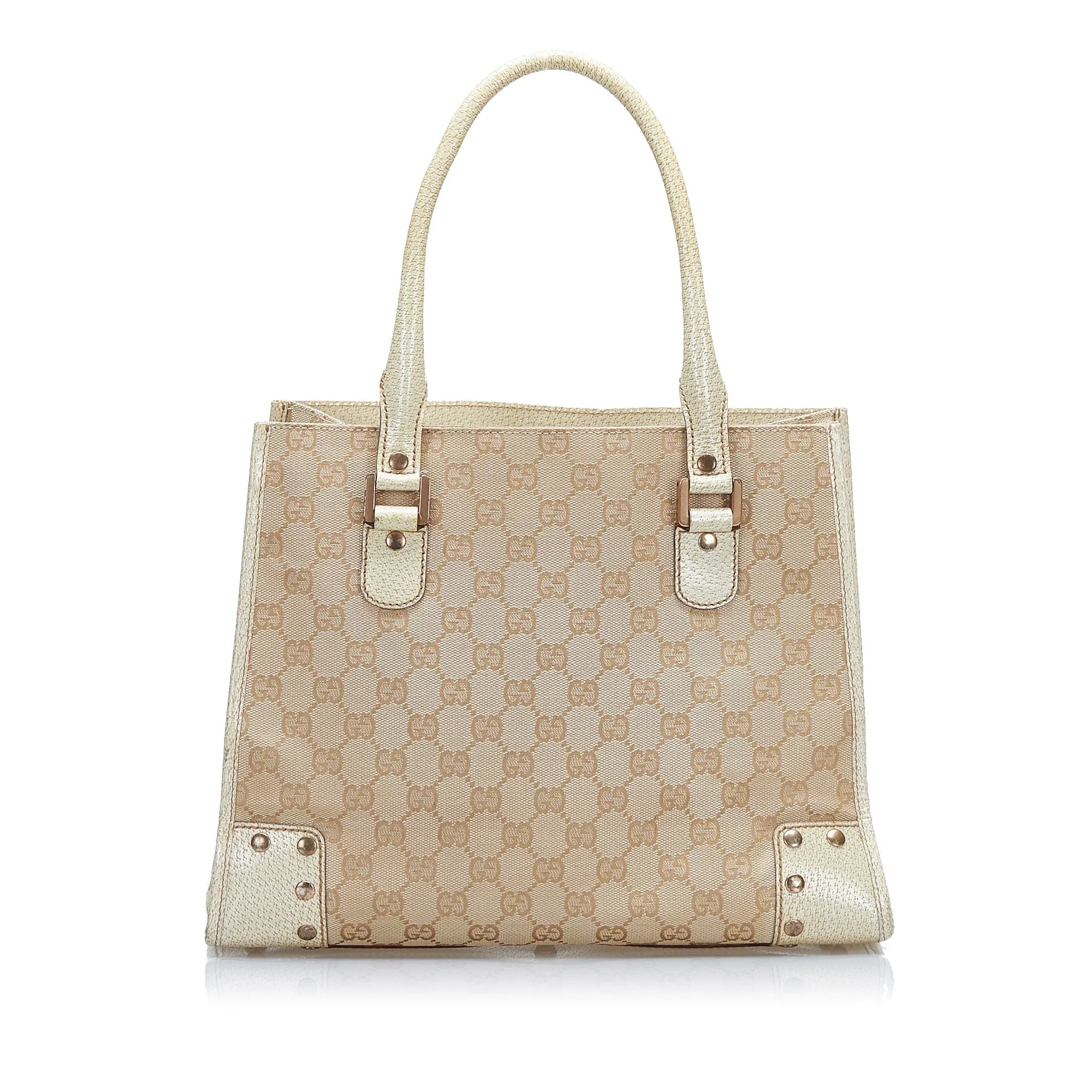 Beige Gucci GG Canvas Tote Bag