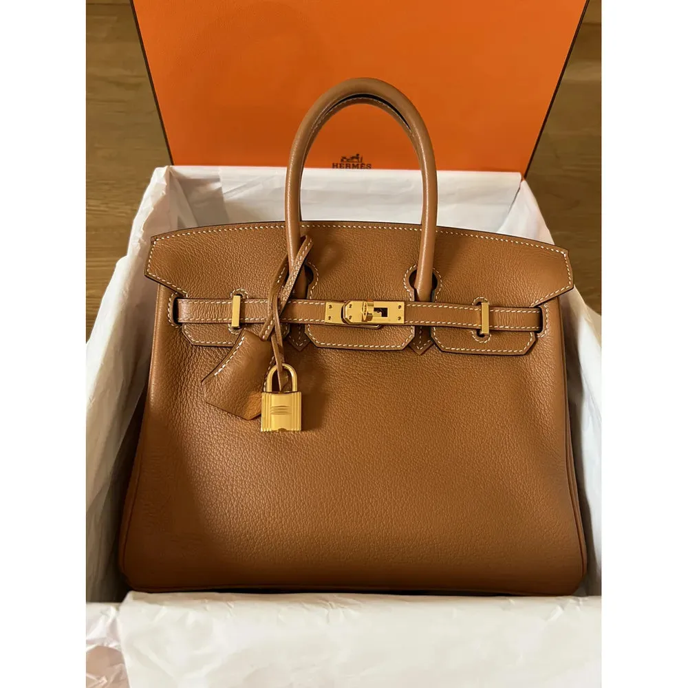 Birkin 25 Brown Leather Handbag