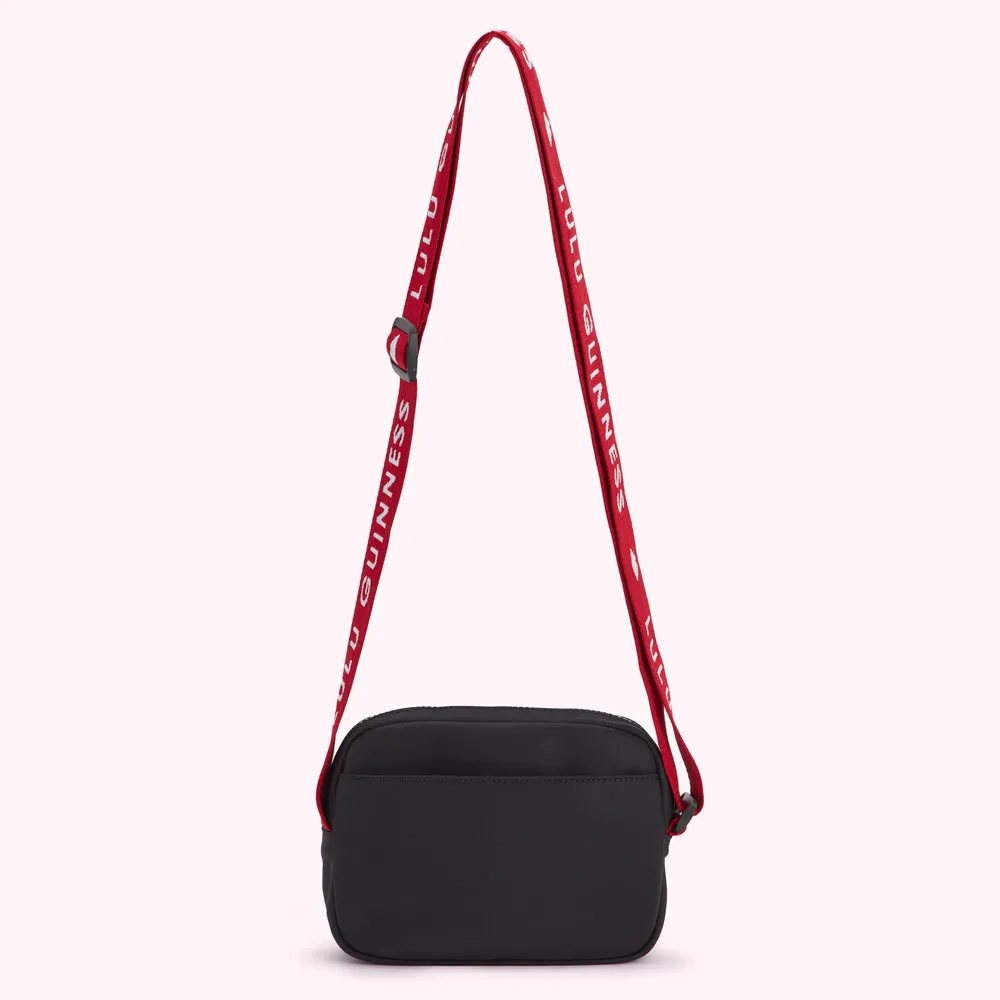 BLACK MULTI PAM CROSSBODY BAG