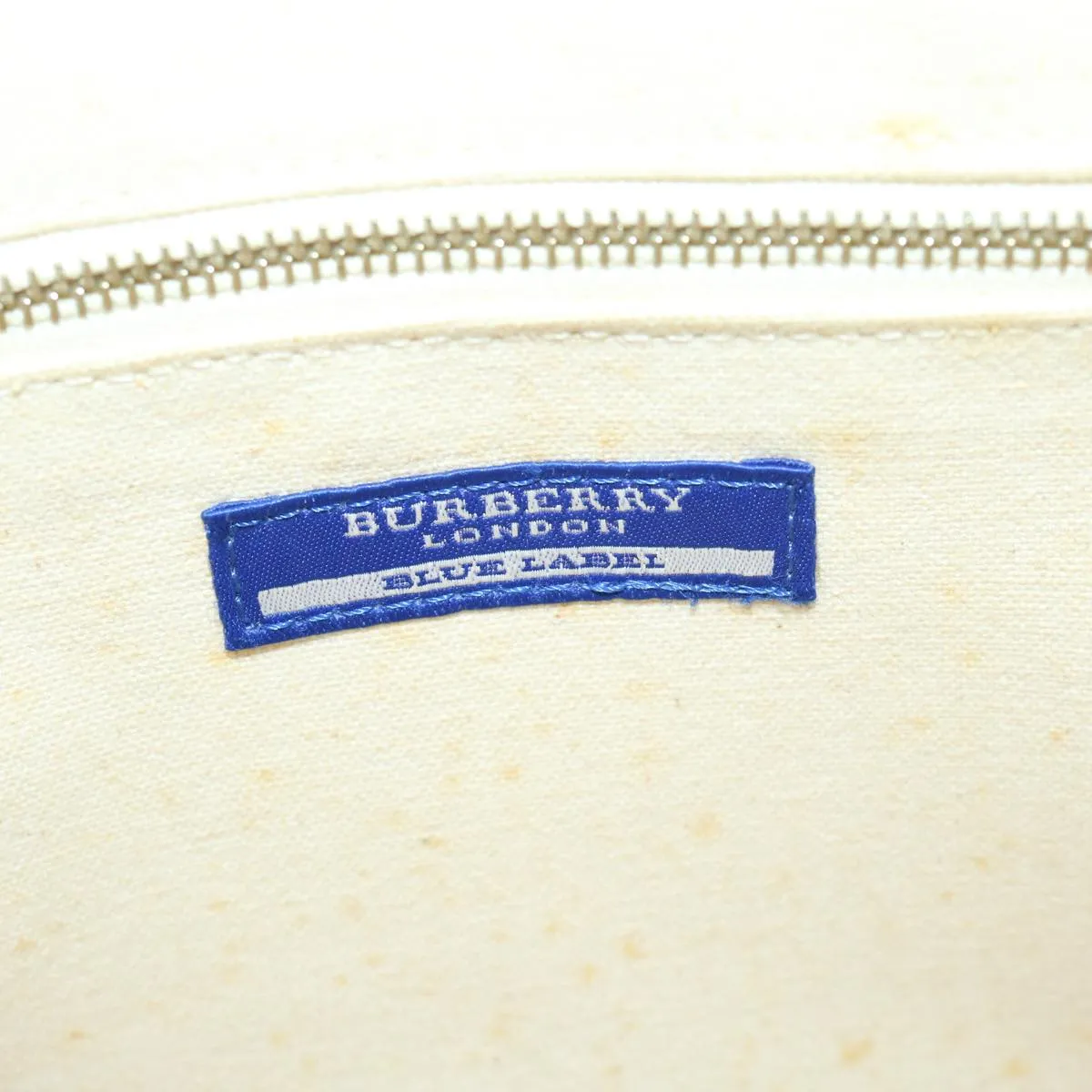 BURBERRY Blue Label Hand Bag Canvas Beige  bs12954