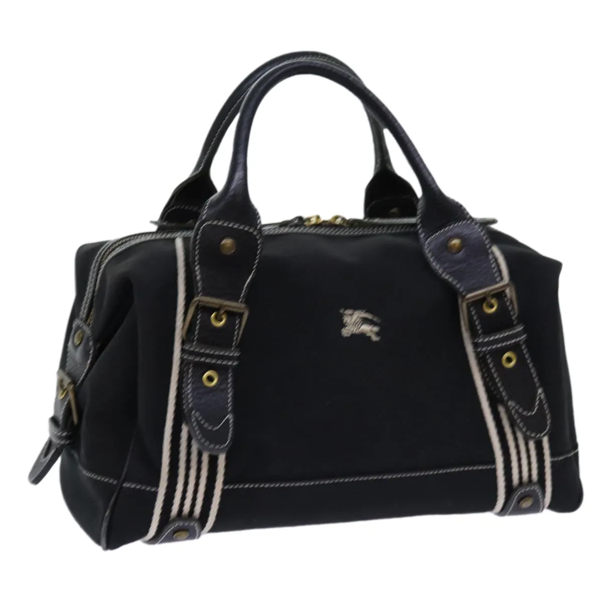 BURBERRY Hand Bag Canvas Black  bs13113