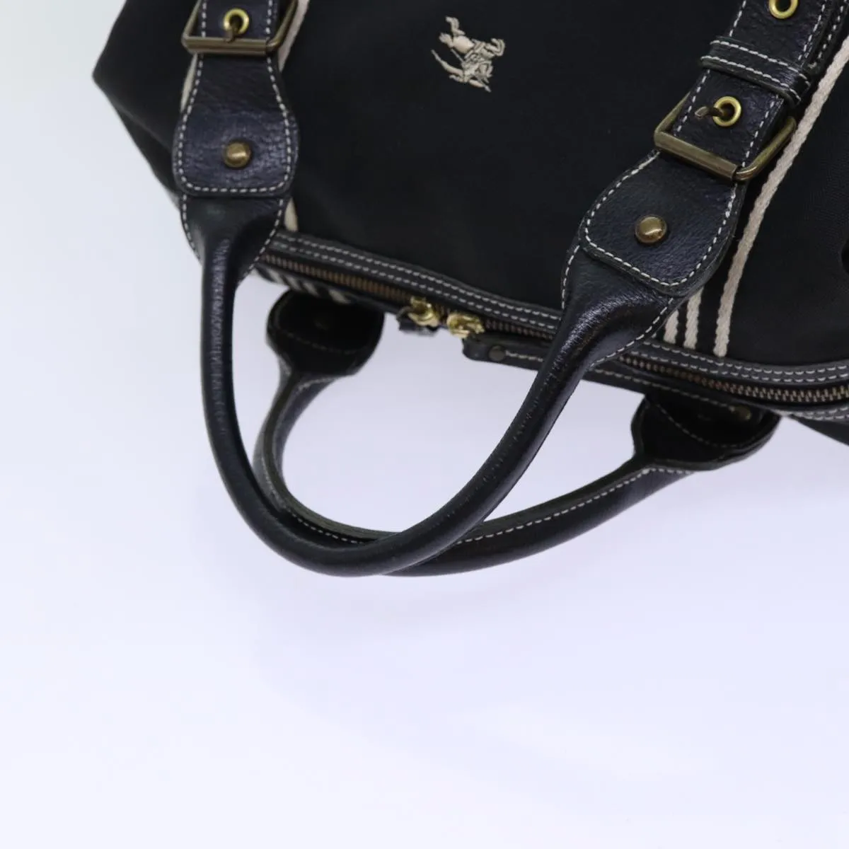 BURBERRY Hand Bag Canvas Black  bs13113