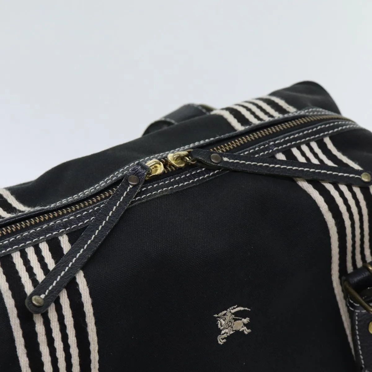 BURBERRY Hand Bag Canvas Black  bs13113