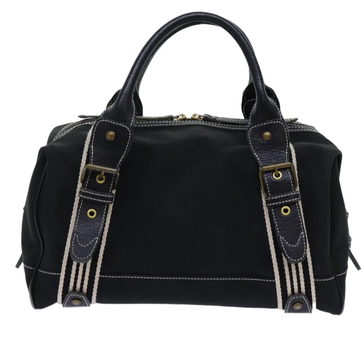 BURBERRY Hand Bag Canvas Black  bs13113