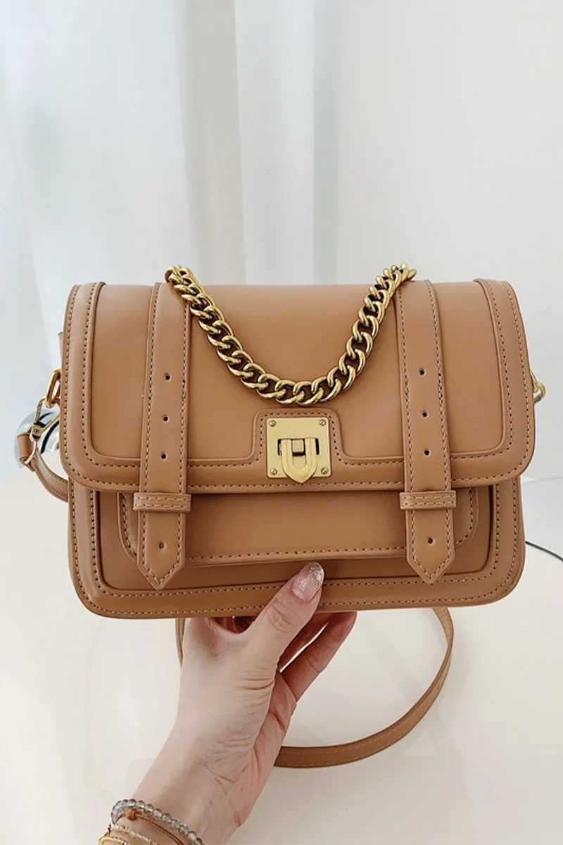 CHAIN POINT SATCHEL CROSS BODY BAG