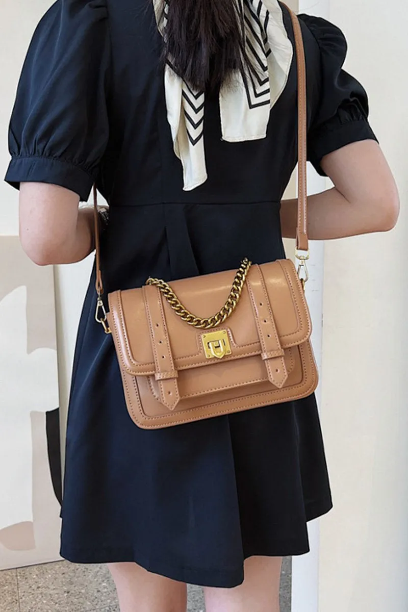 CHAIN POINT SATCHEL CROSS BODY BAG