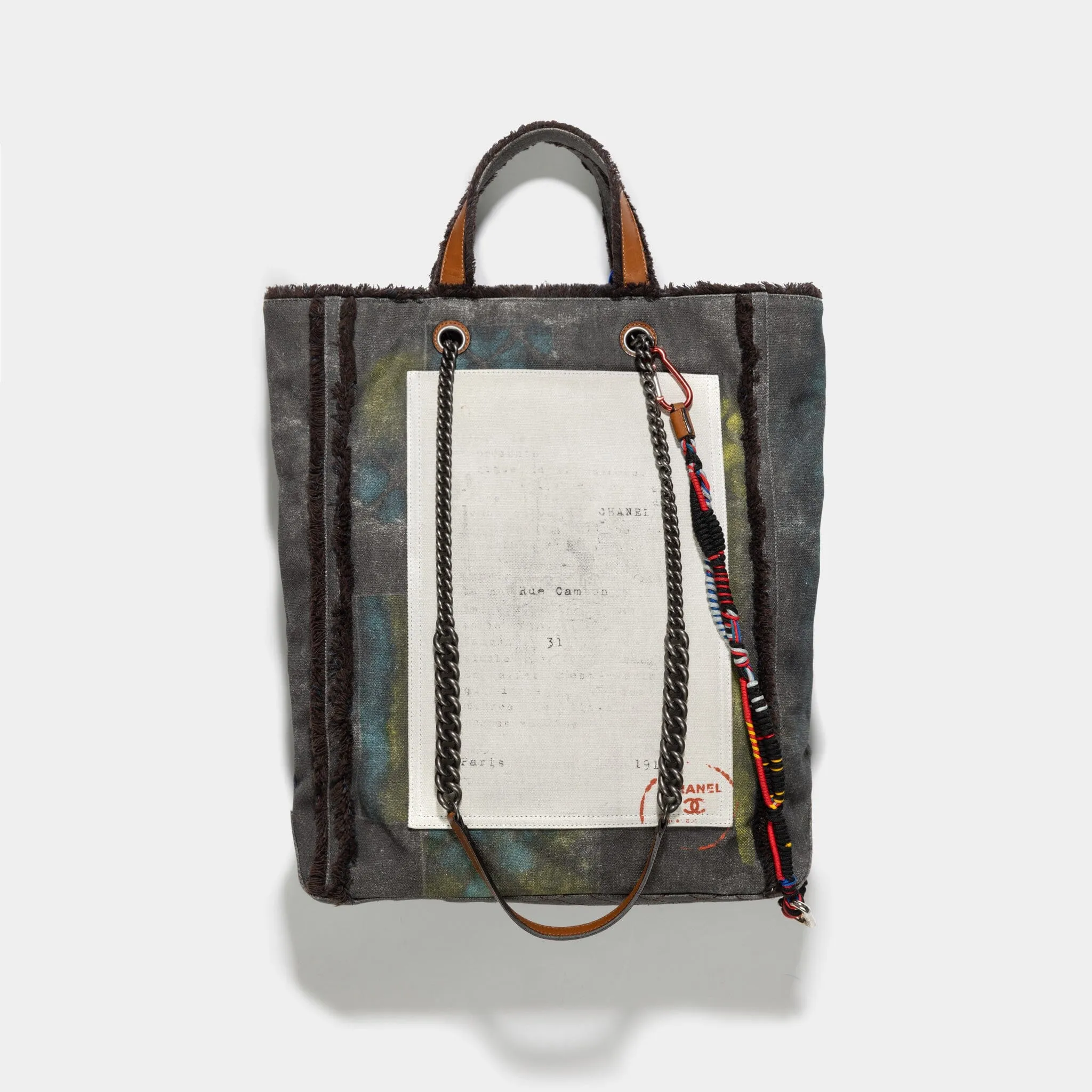 Chanel Art School Oh My Boy Graffiti Canvas Tote Bag