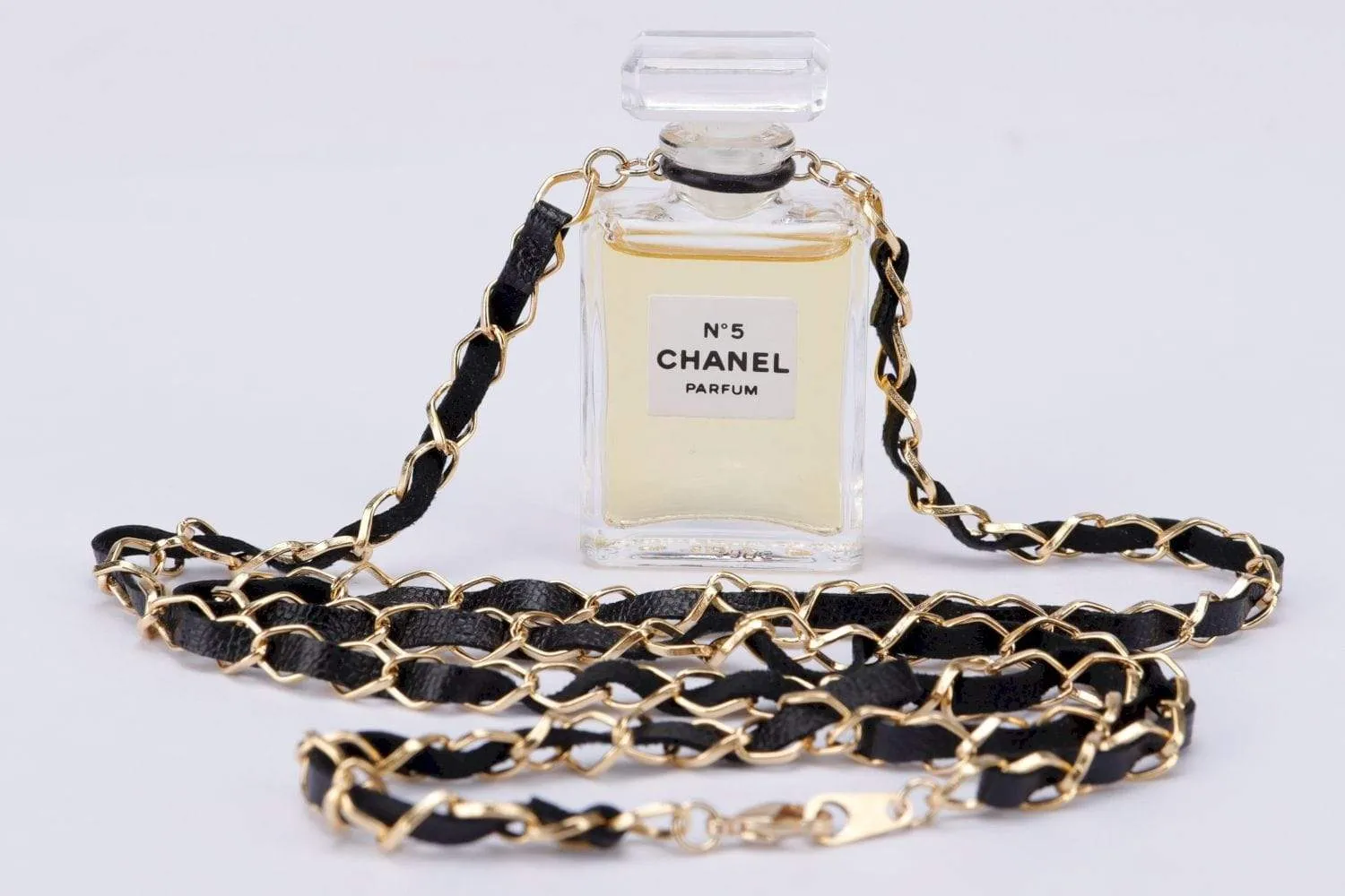 Chanel N5 Perfume Pendant Necklace GHW W30cm (NDC)