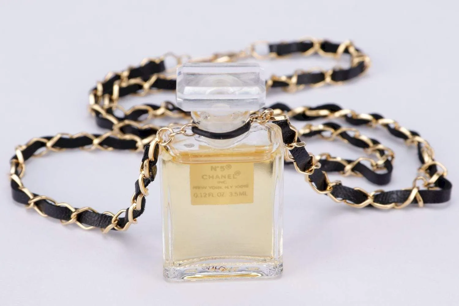 Chanel N5 Perfume Pendant Necklace GHW W30cm (NDC)