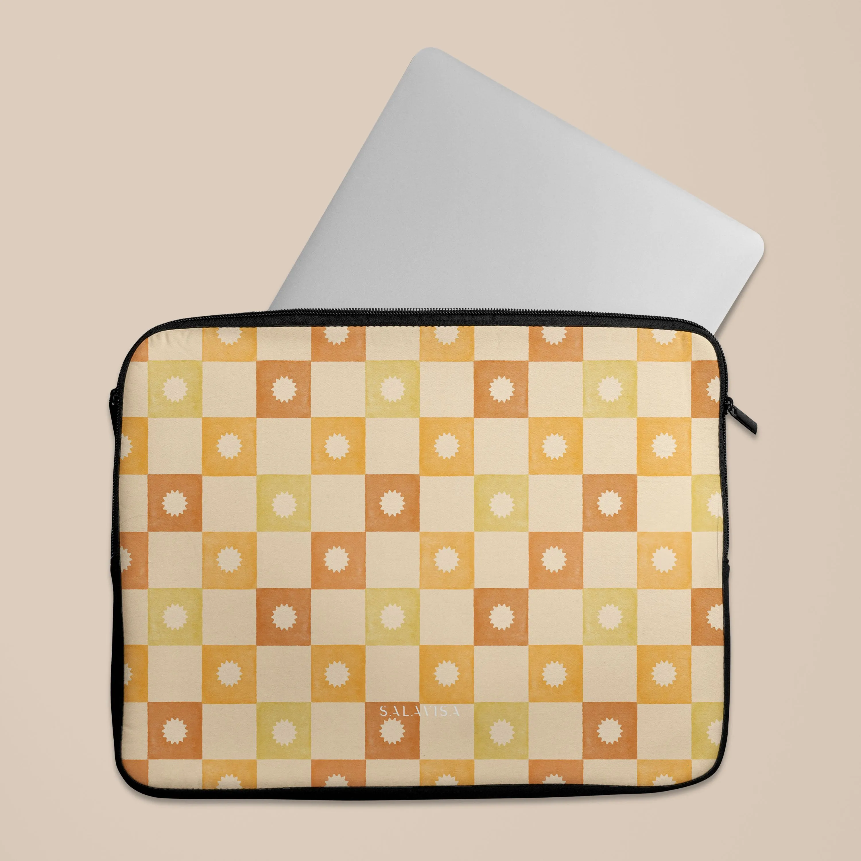 Checkered Elegance Laptop Sleeve