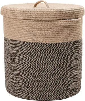 Chic Foldable Cotton Rope Laundry Basket – Baby, Home & Office Essential