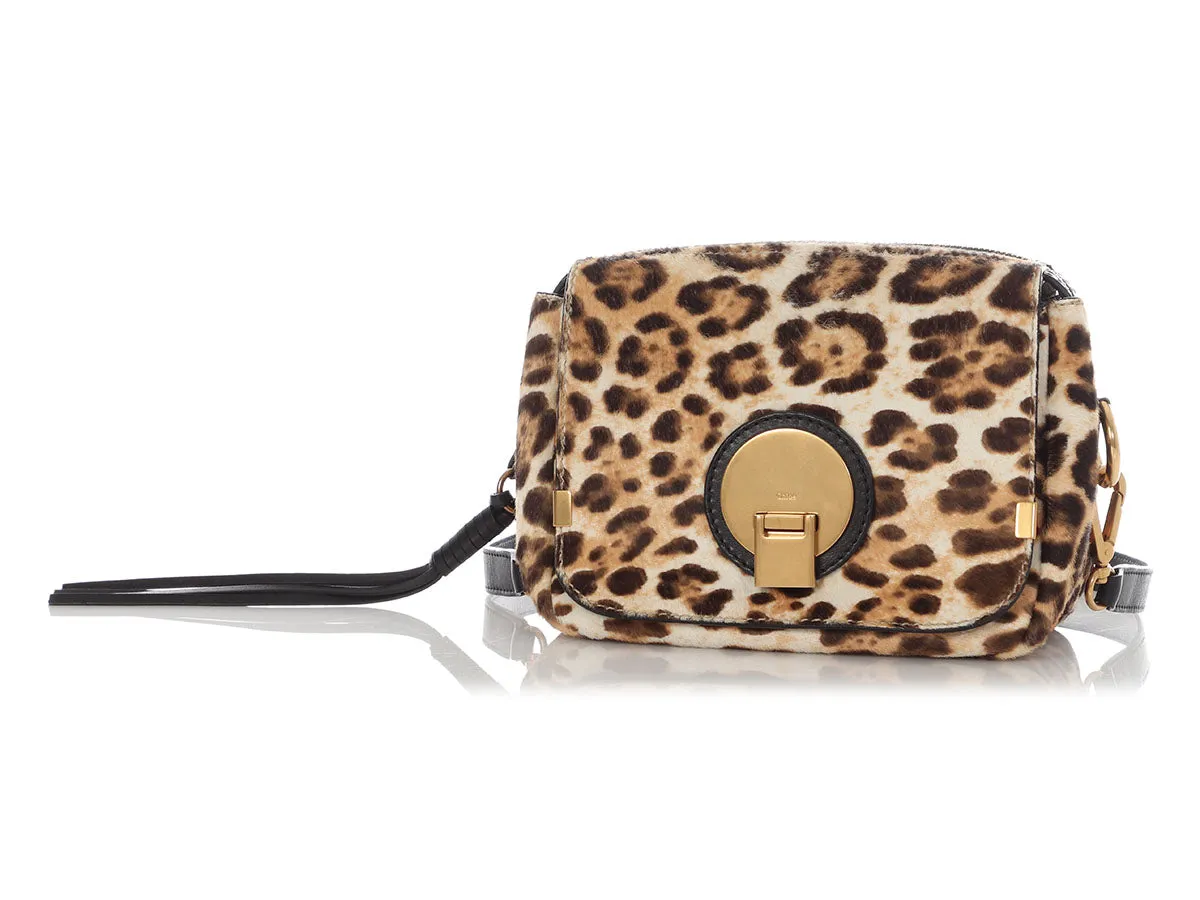 Chloé Leopard Calf Hair Indy Camera Bag