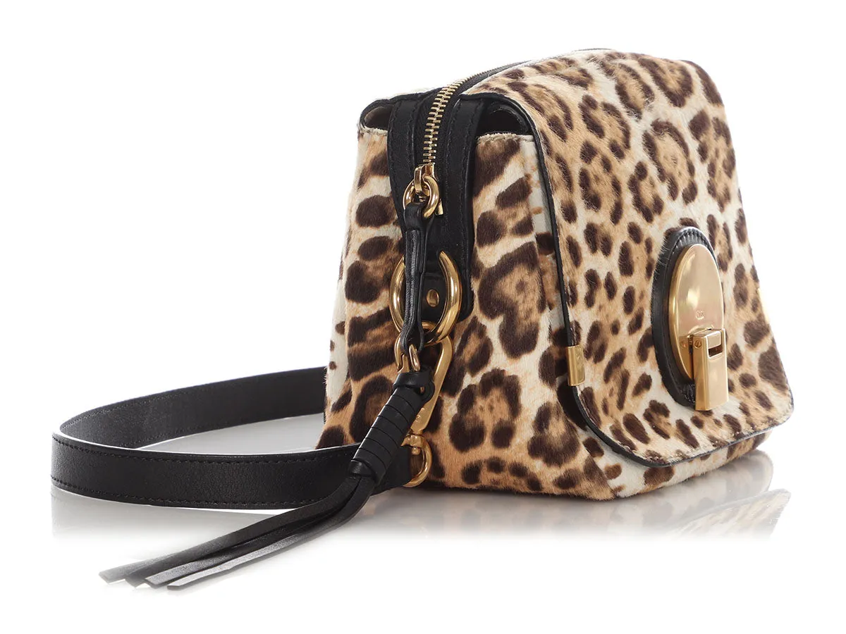 Chloé Leopard Calf Hair Indy Camera Bag