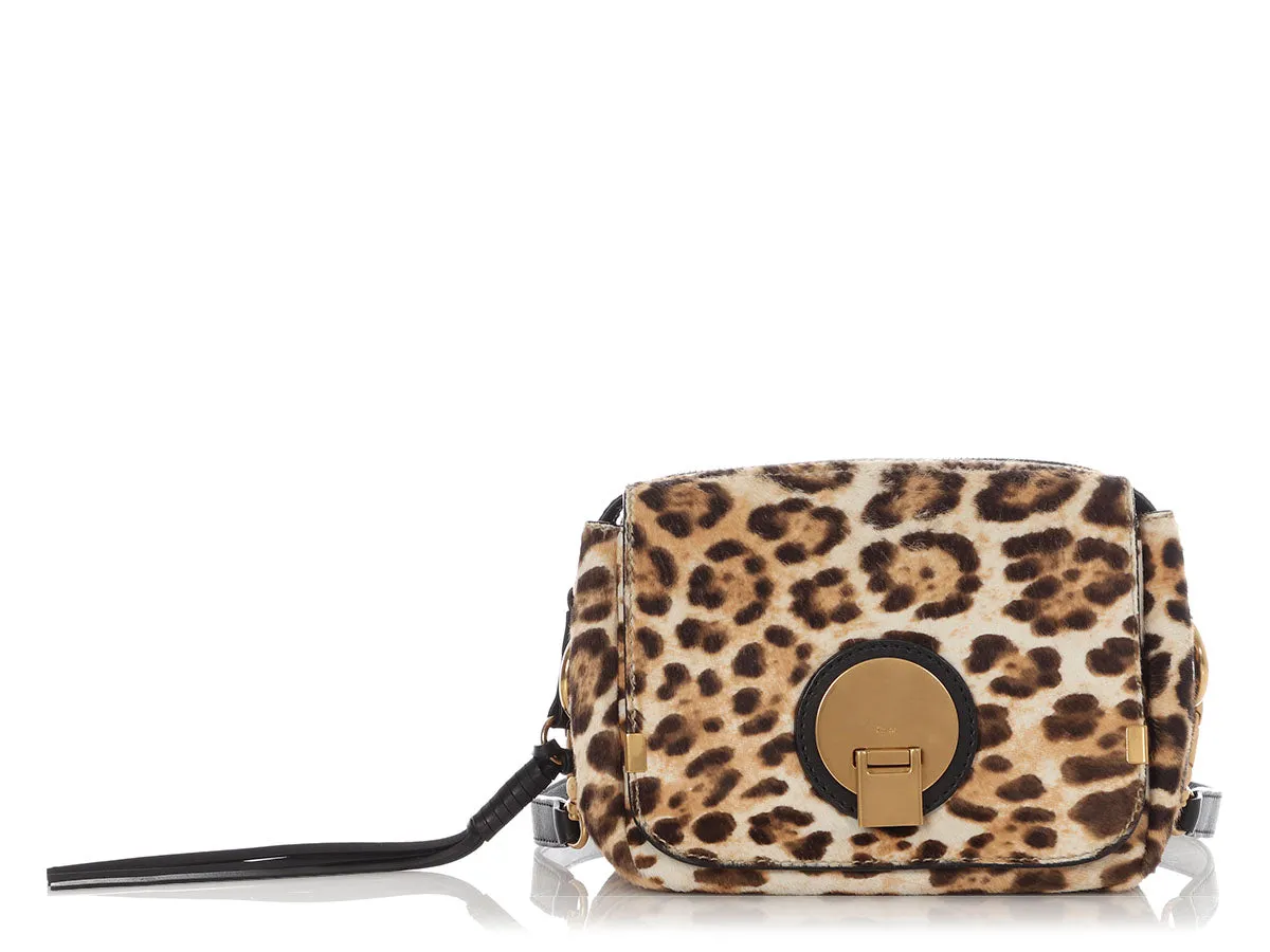 Chloé Leopard Calf Hair Indy Camera Bag