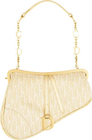 Christian Dior Diorissimo Gold Mini Saddle Bag