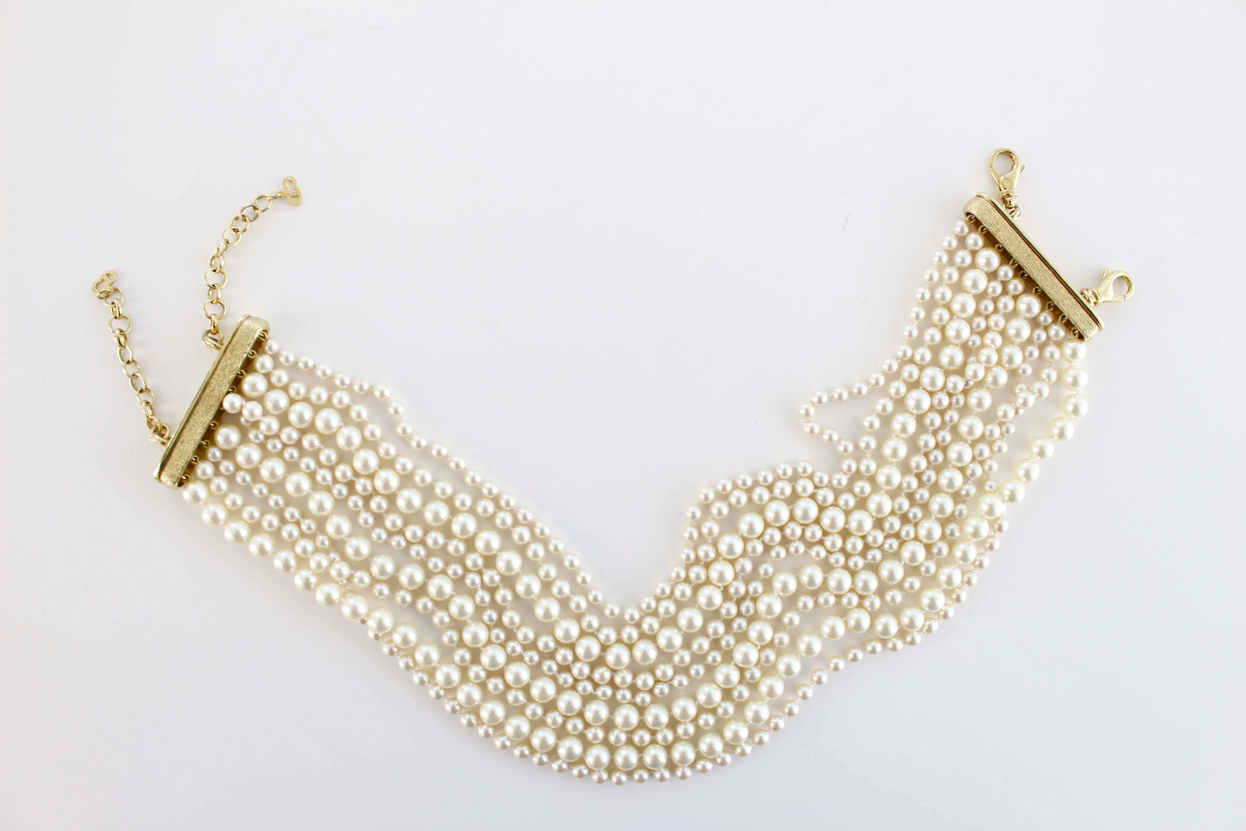 CHRISTIAN DIOR multi strand pearl necklace