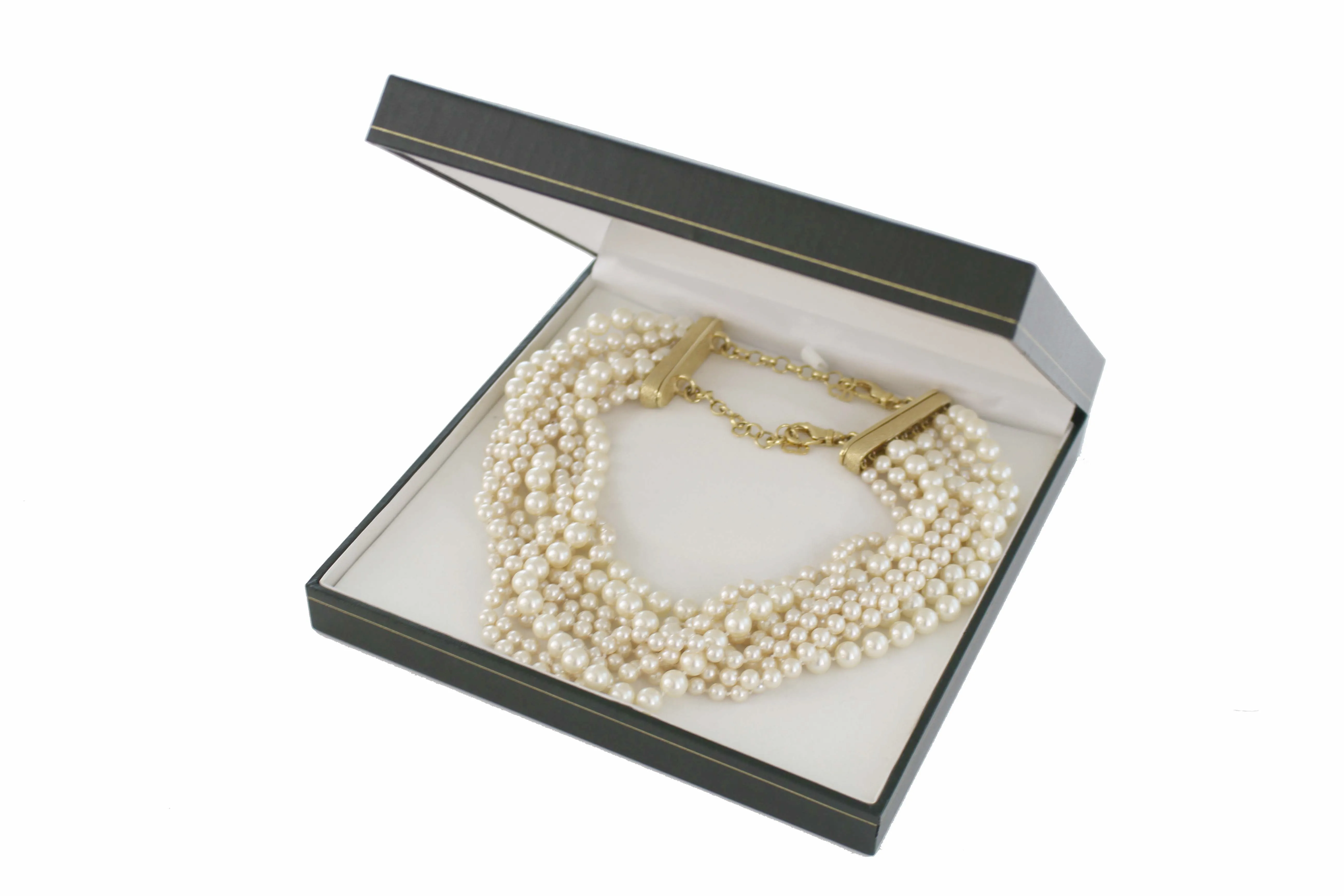 CHRISTIAN DIOR multi strand pearl necklace