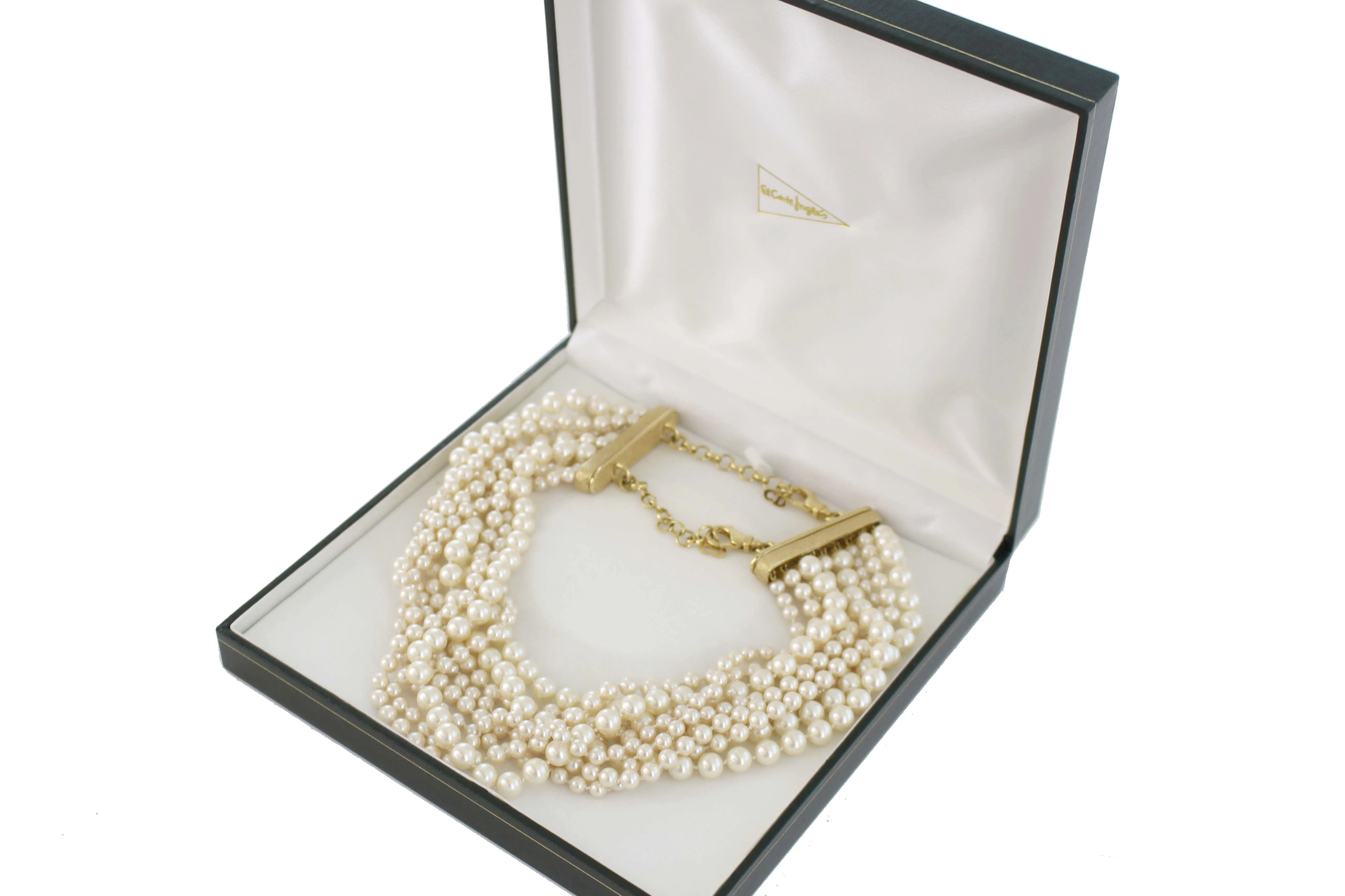 CHRISTIAN DIOR multi strand pearl necklace