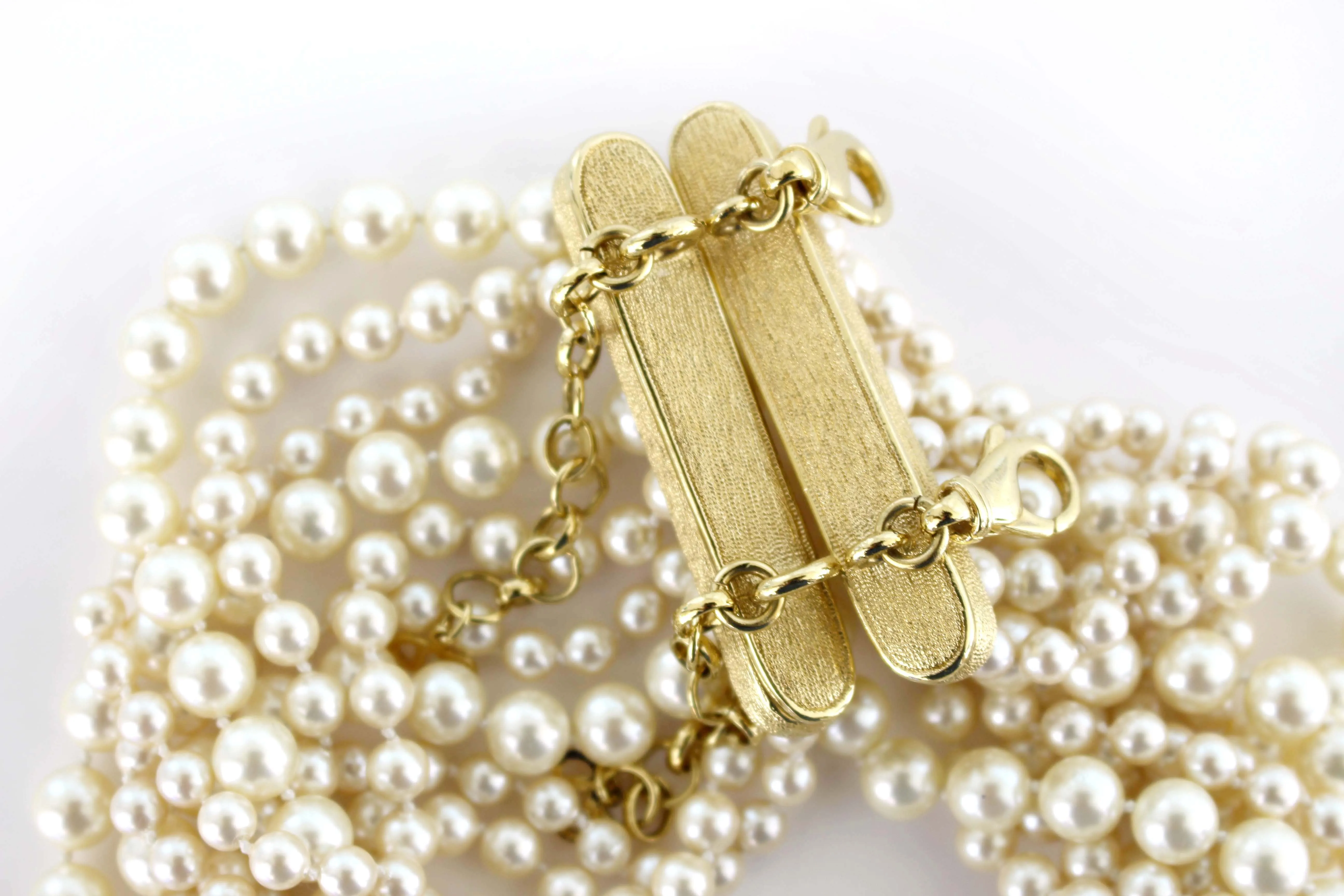 CHRISTIAN DIOR multi strand pearl necklace