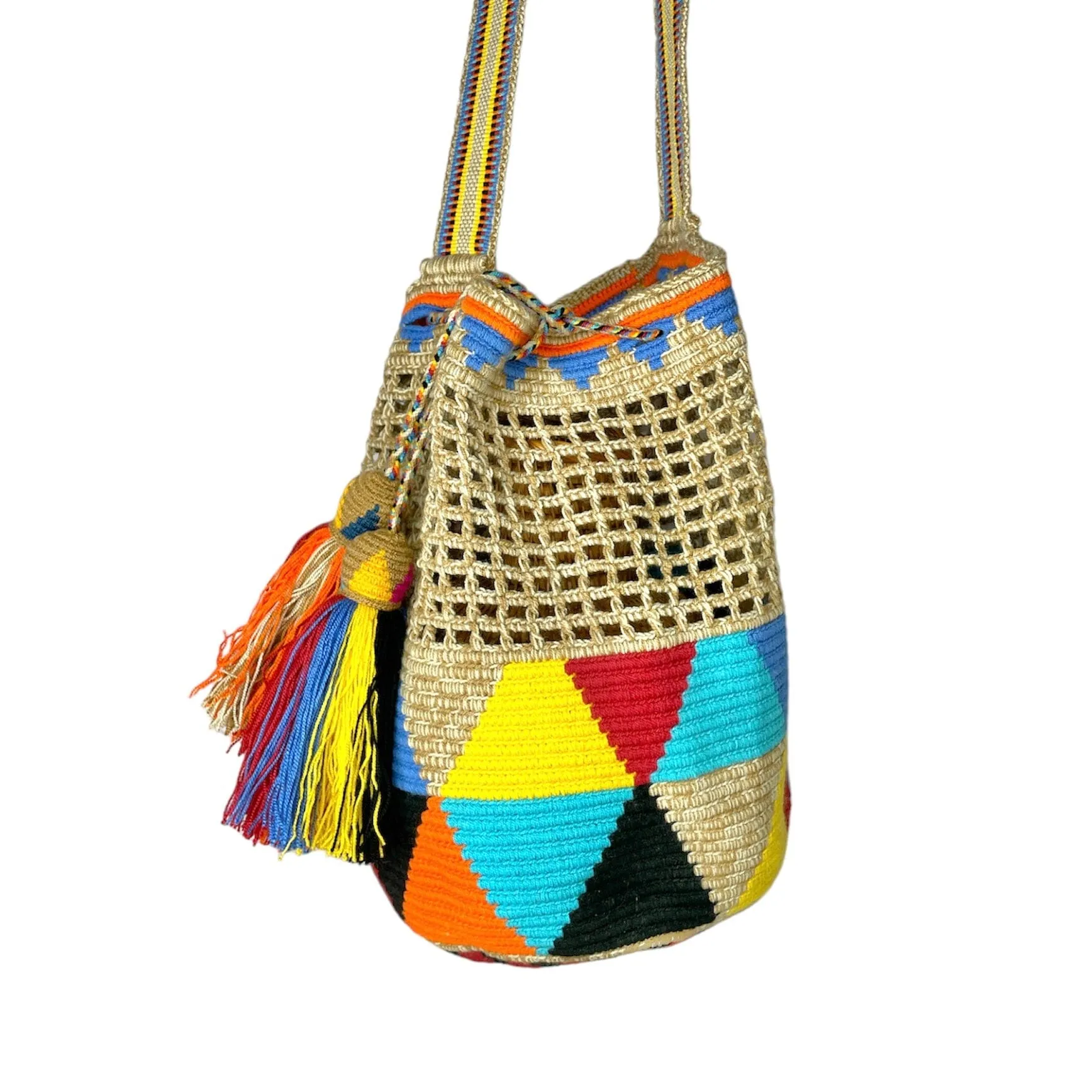 Colorful Crochet Mesh Bags | L