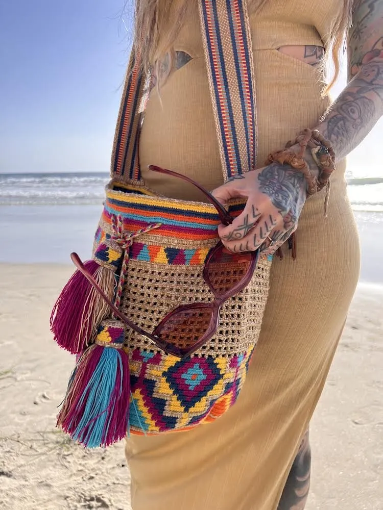 Colorful Crochet Mesh Bags | L