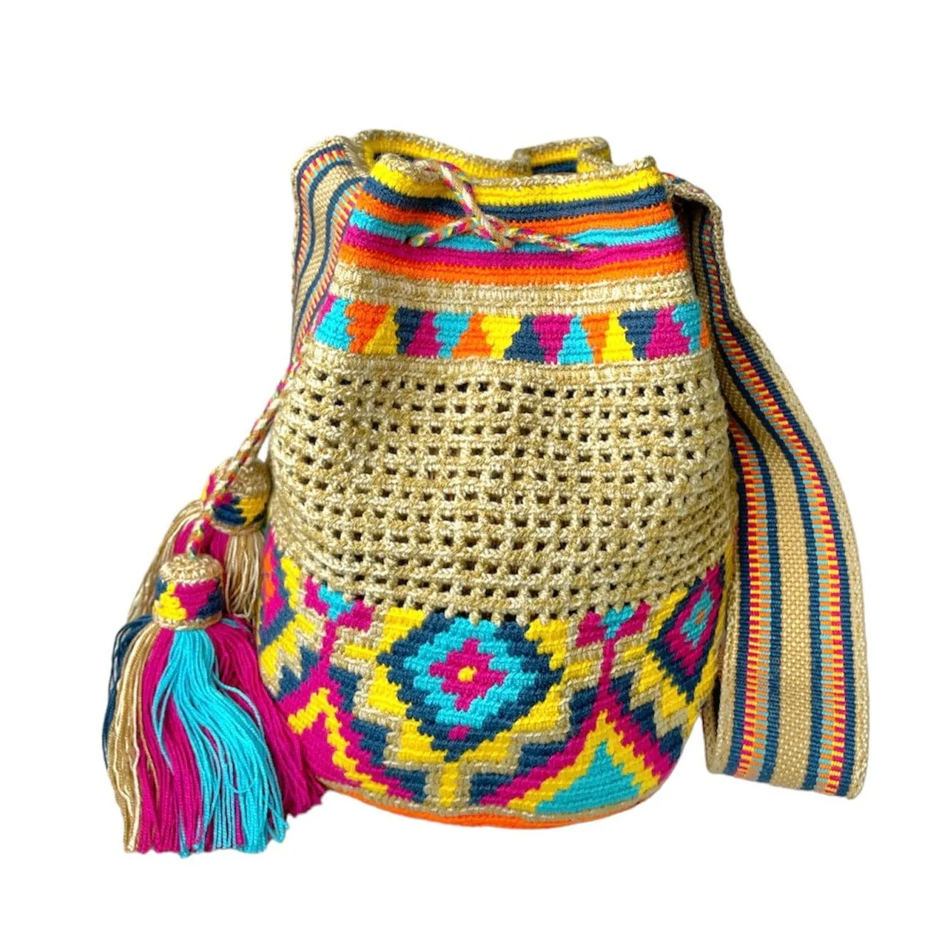 Colorful Crochet Mesh Bags | L