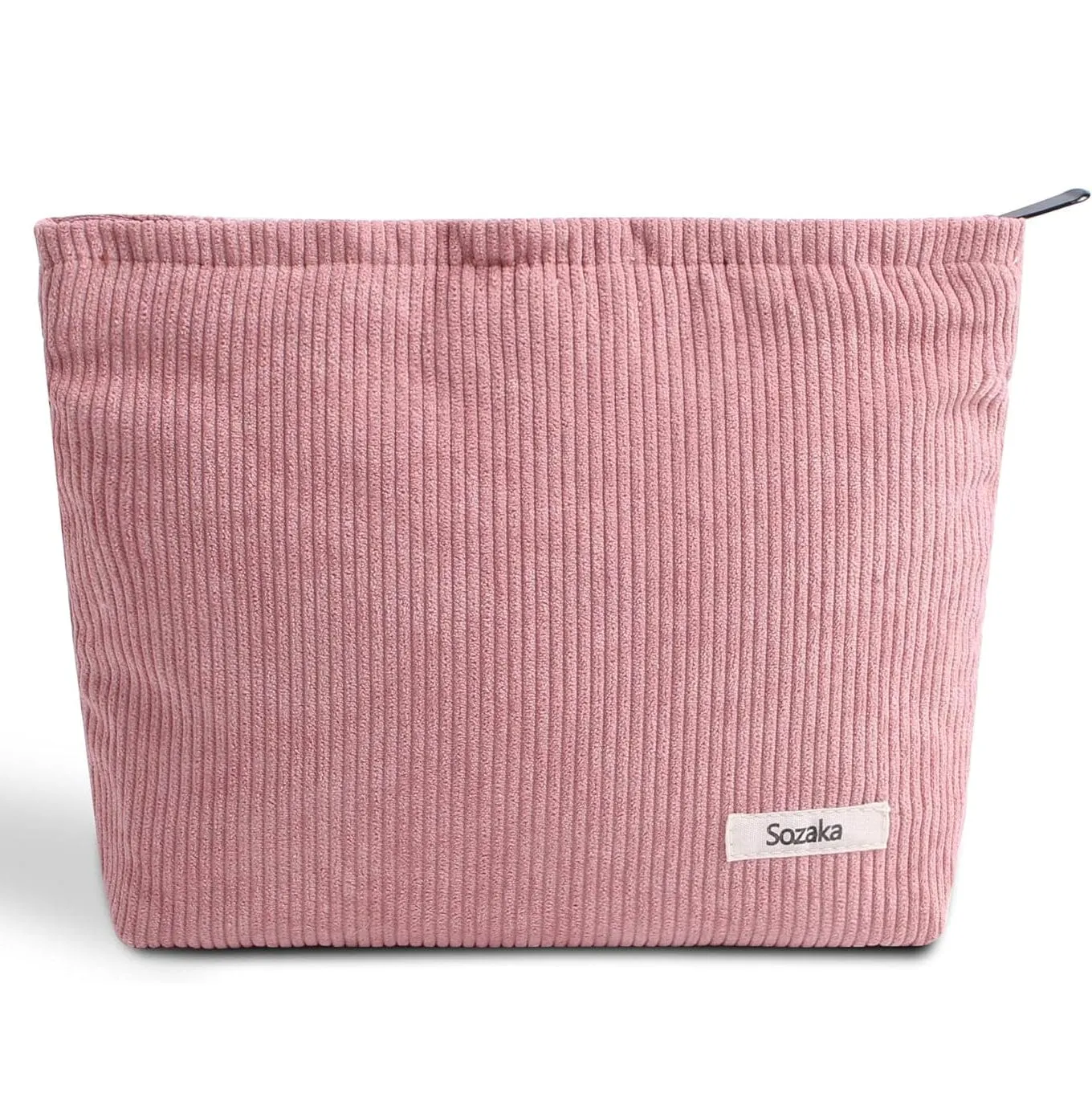 Corduroy Travel Makeup Bag, Large Capacity Travel Wash Bag