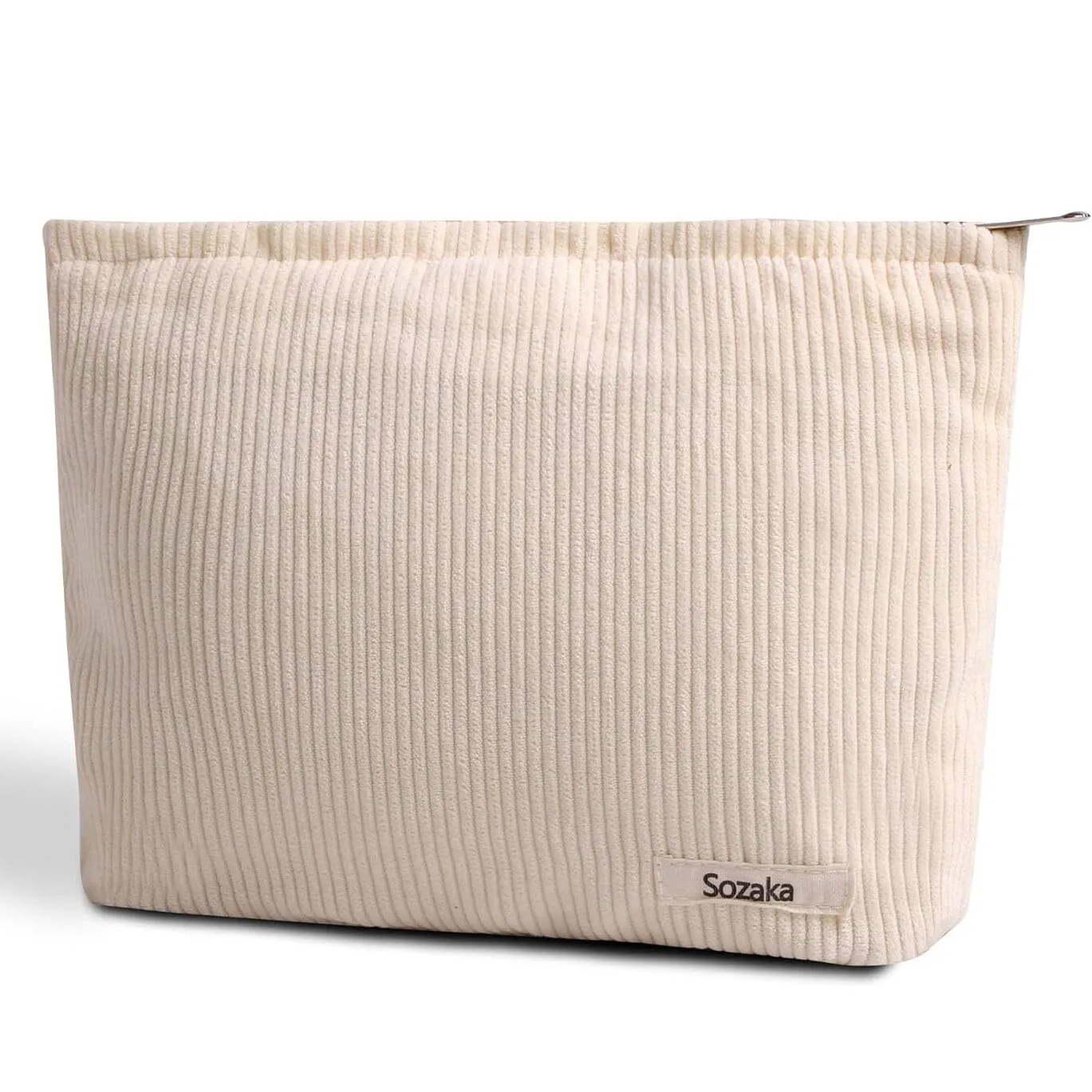 Corduroy Travel Makeup Bag, Large Capacity Travel Wash Bag