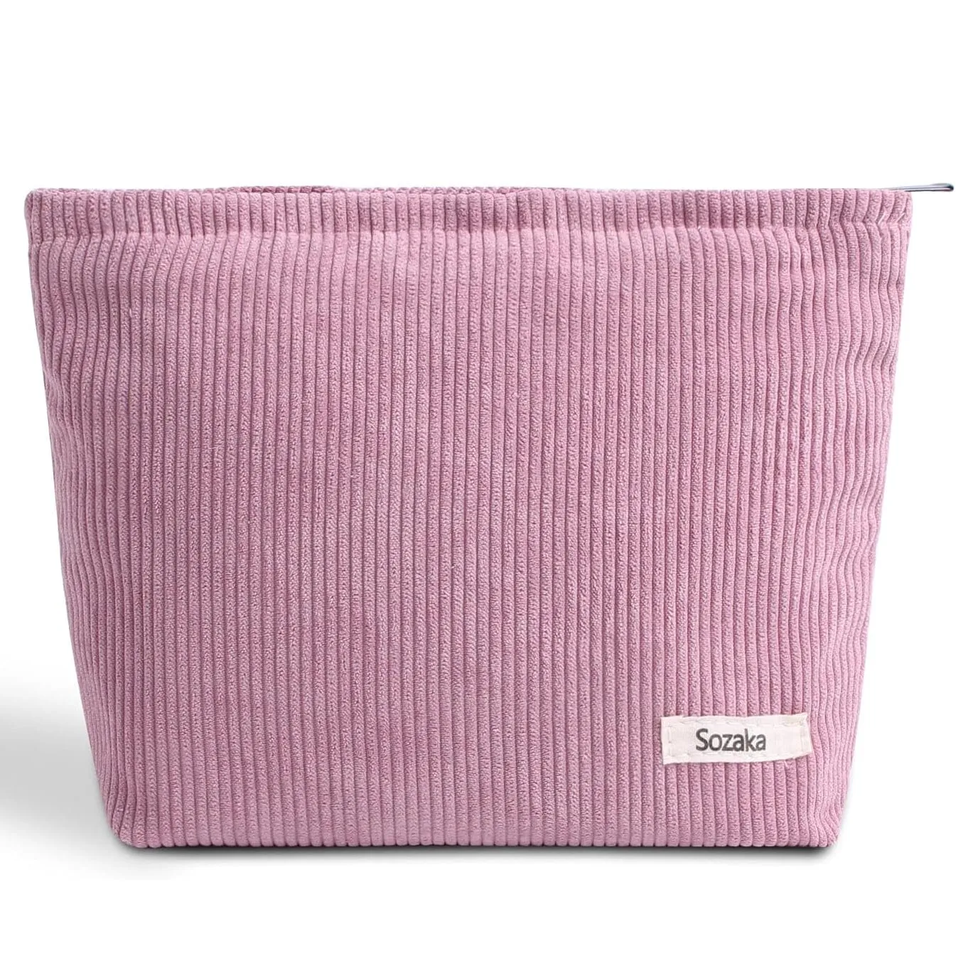 Corduroy Travel Makeup Bag, Large Capacity Travel Wash Bag