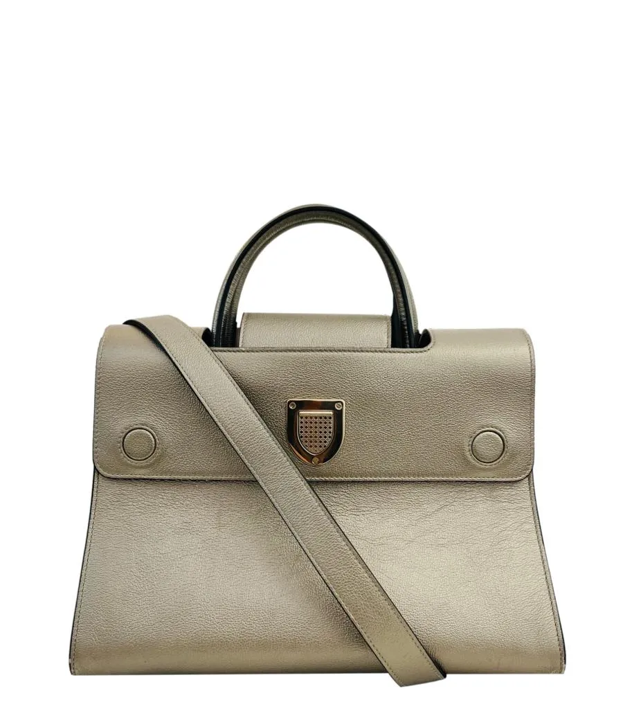 Dior Diorever Metallic Leather Flap Bag