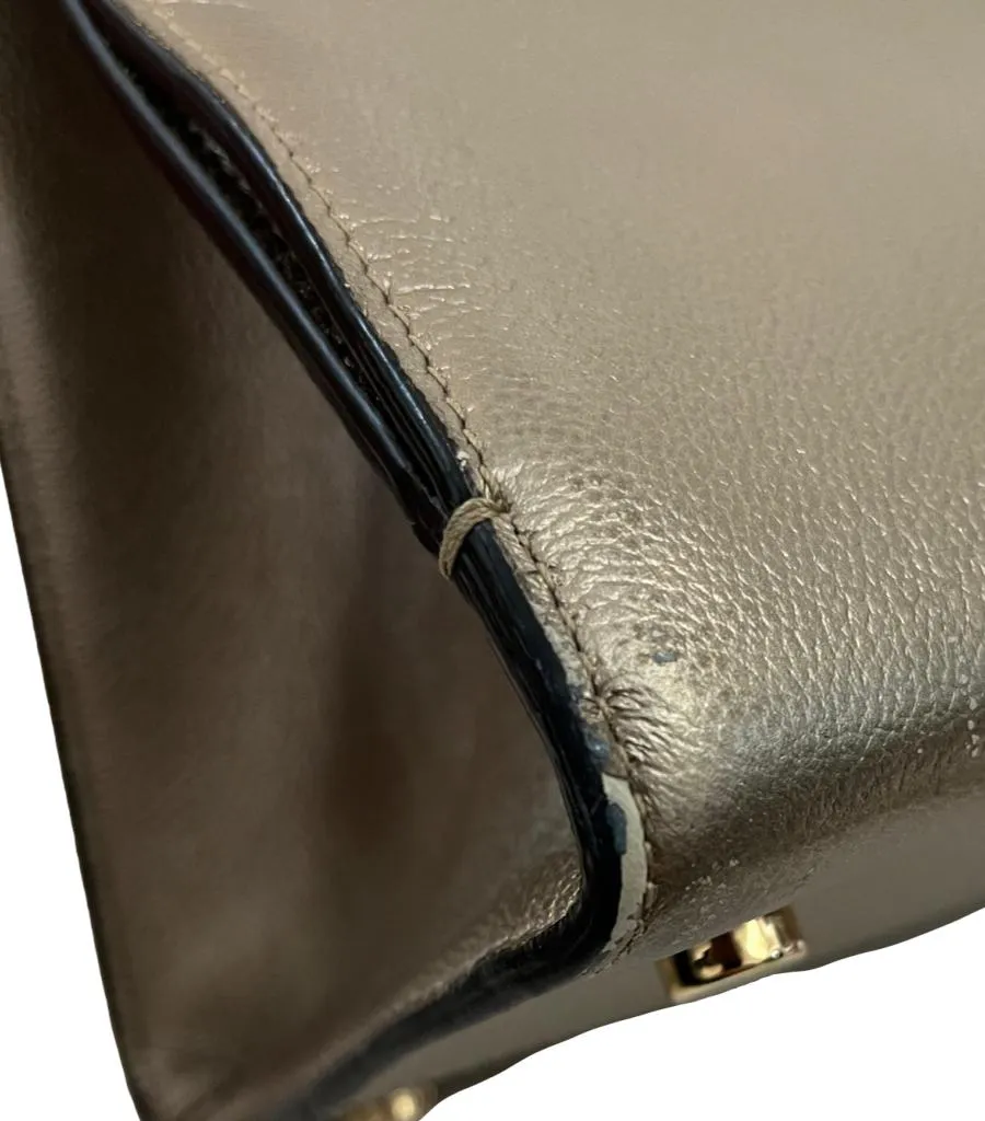 Dior Diorever Metallic Leather Flap Bag