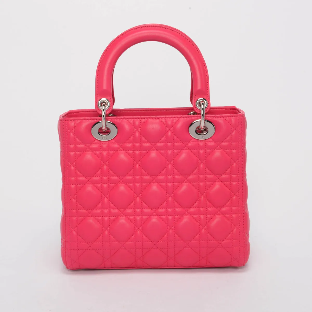 Dior Hot Pink Cannage Lambskin Medium Lady Dior Bag