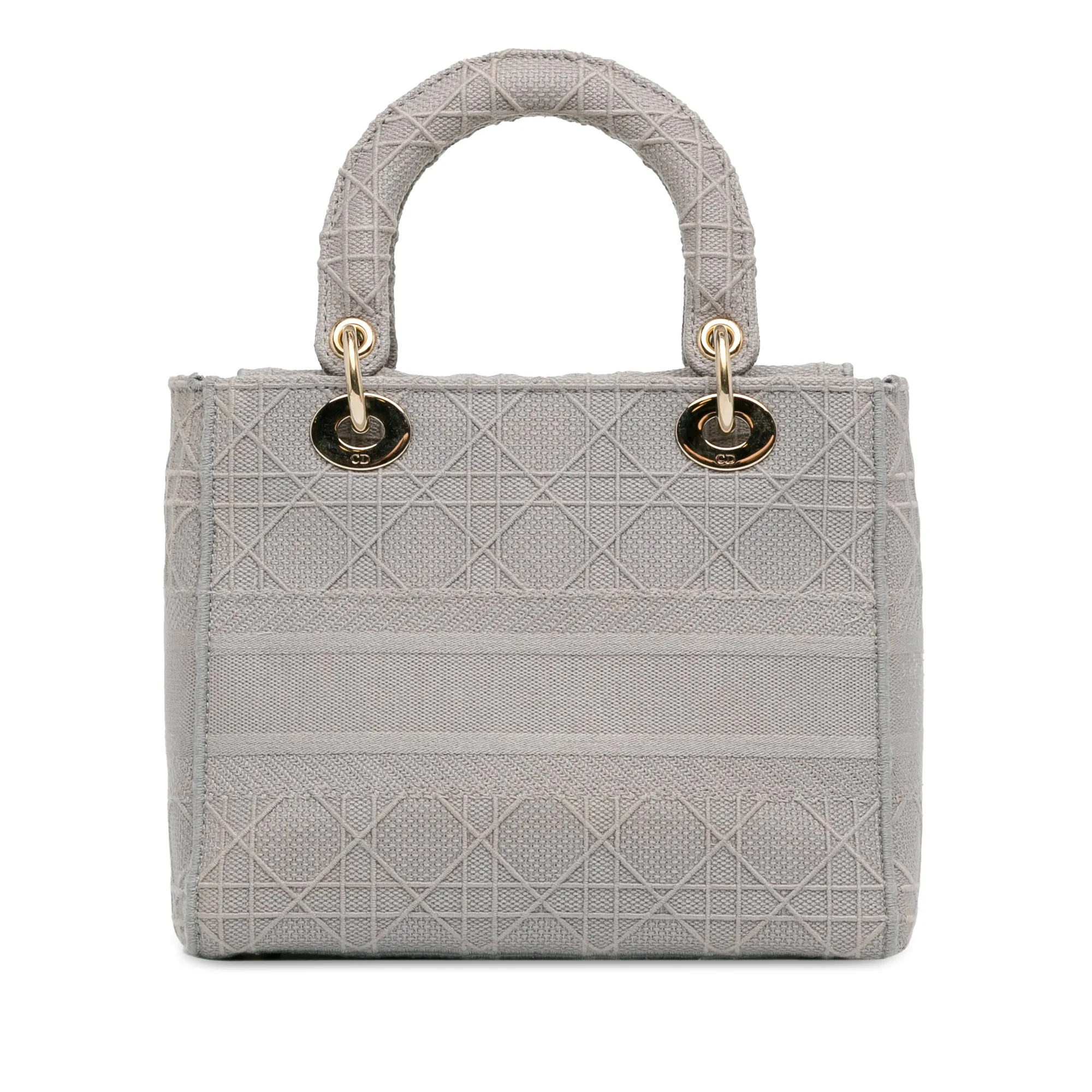 Dior Lady D-Lite Medium Grey Cannage Canvas