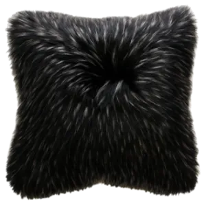 Ebony Plume Faux Fur Cushions